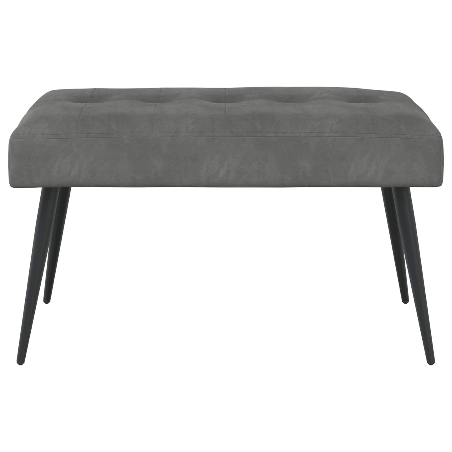 Bank mit Knopfheftung Dunkelgrau 80 x 40 x 46 cm Samt