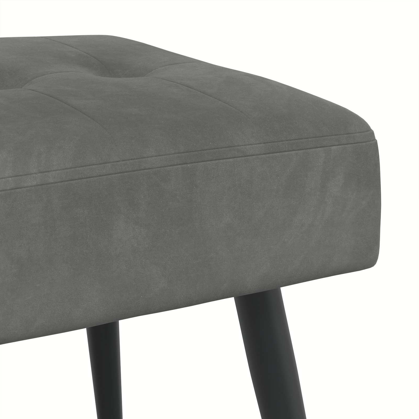 Bank mit Knopfheftung Dunkelgrau 110 x 40 x 46 cm Samt
