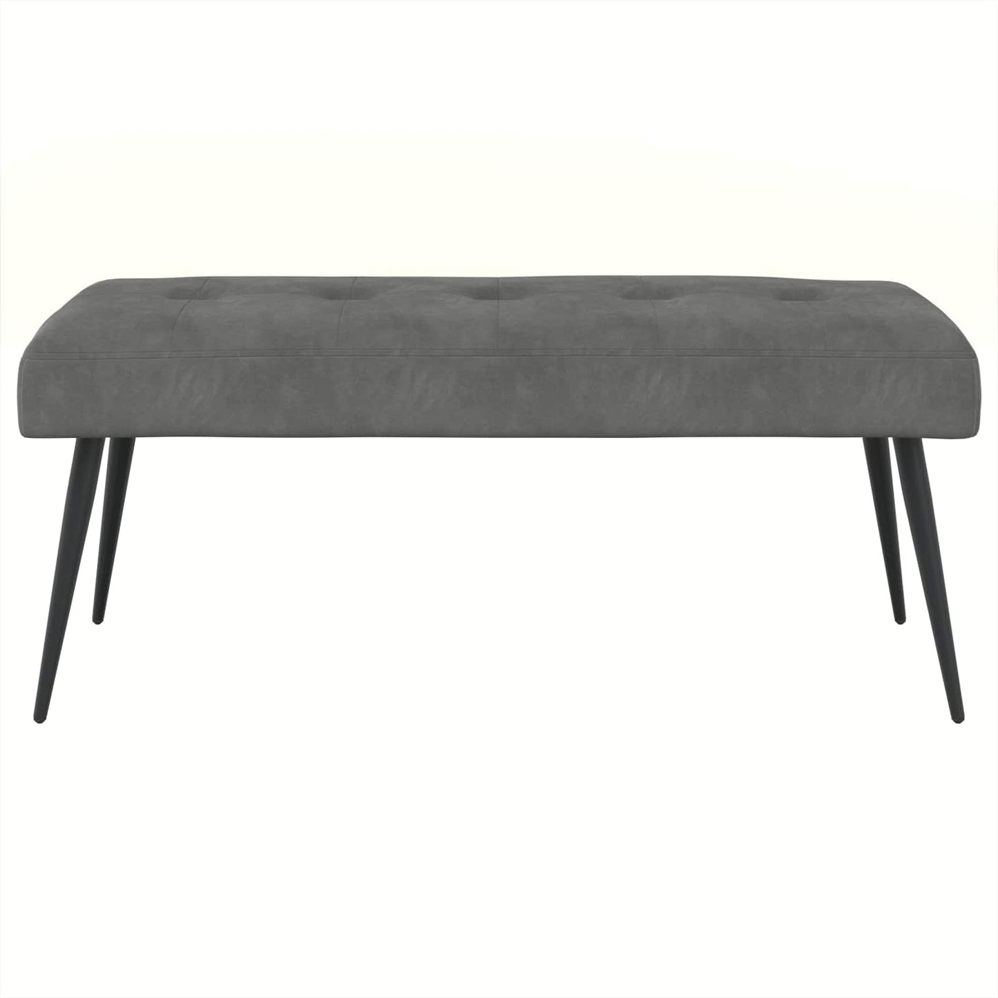 Bank mit Knopfheftung Dunkelgrau 110 x 40 x 46 cm Samt