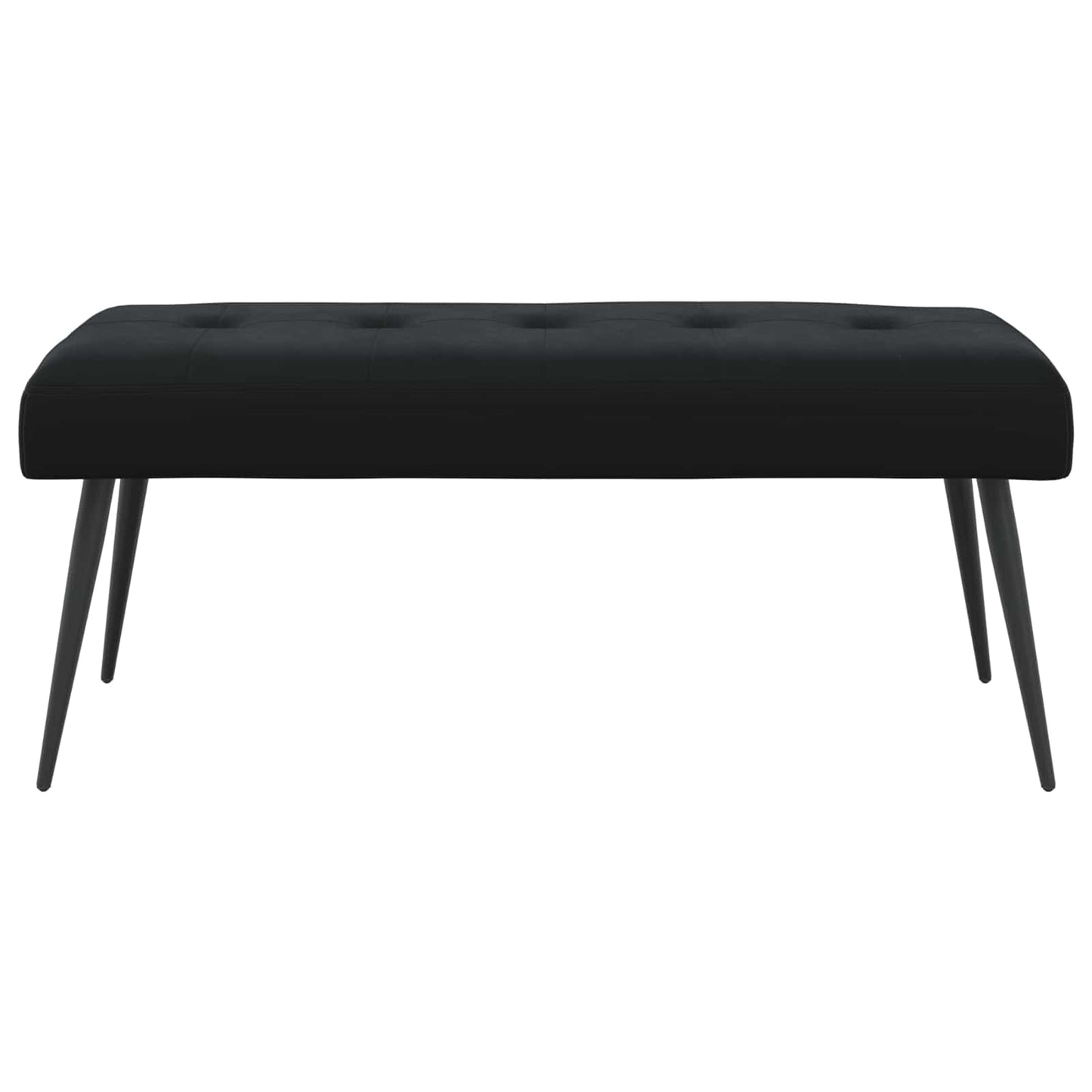 Bank mit Knopfheftung Schwarz 110 x 40 x 46 cm Samt