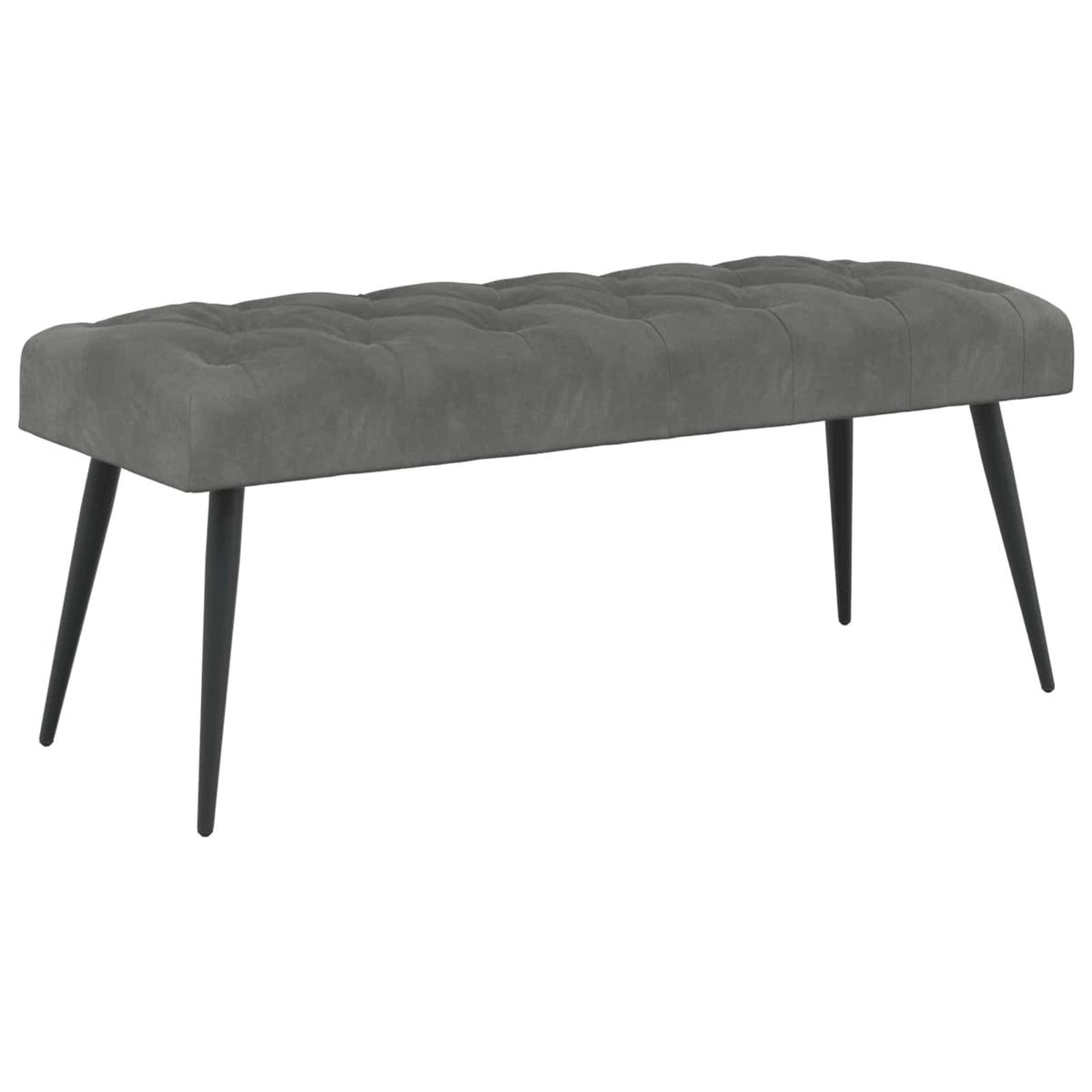 Bank mit Knopfheftung Dunkelgrau 110 x 40 x 46 cm Samt