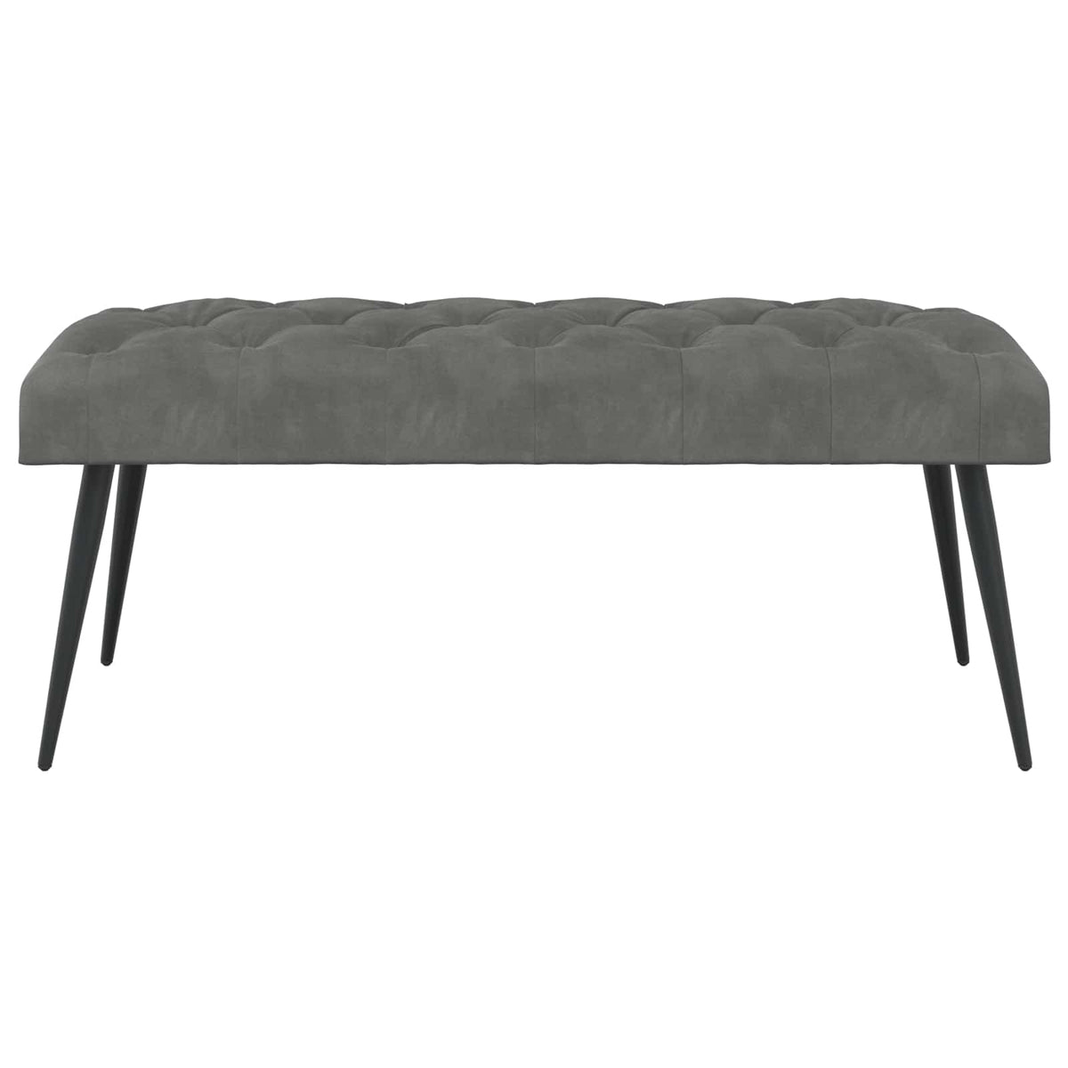 Bank mit Knopfheftung Dunkelgrau 110 x 40 x 46 cm Samt