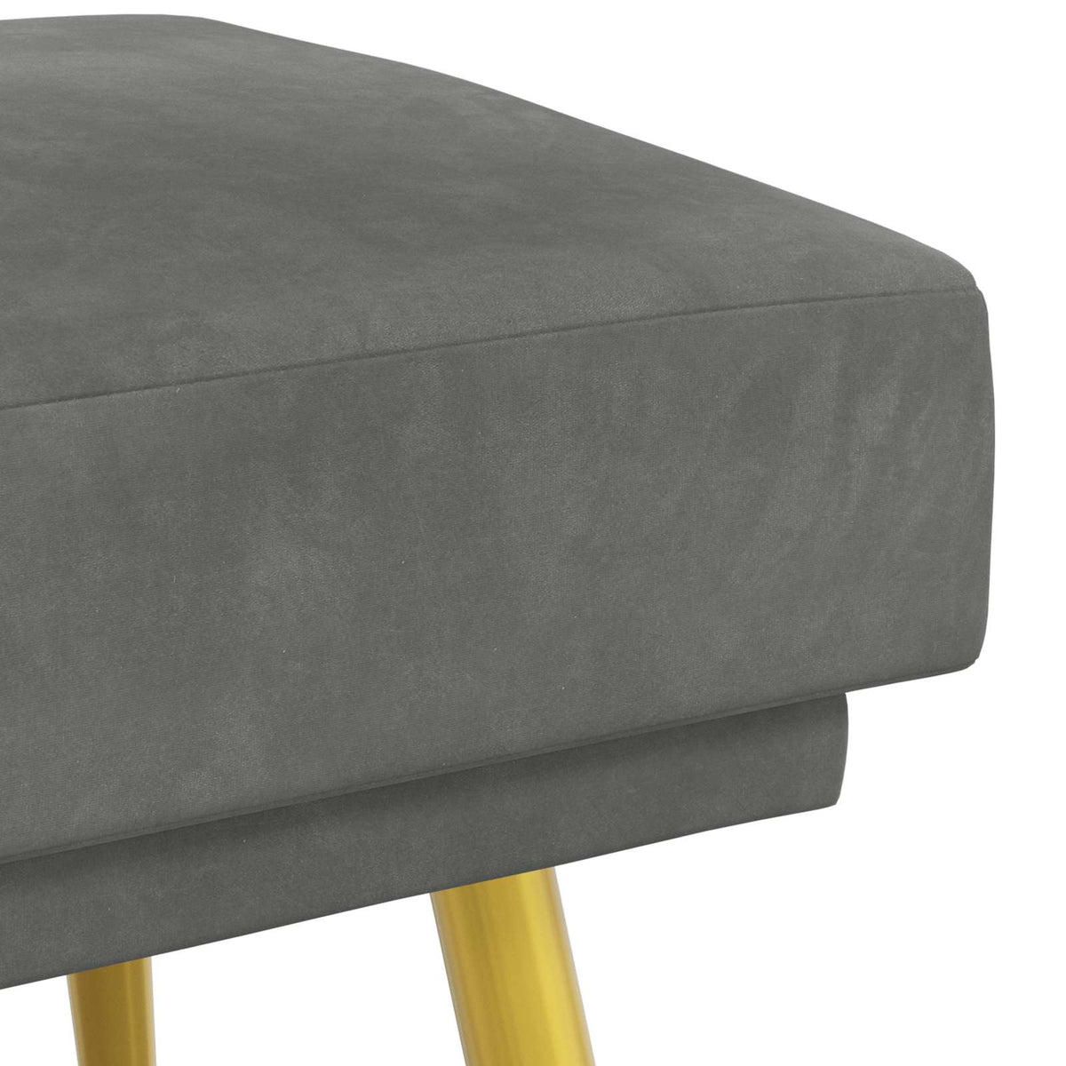 Doppellagige Bank Dunkelgrau 120 x 45 x 46 cm Samt
