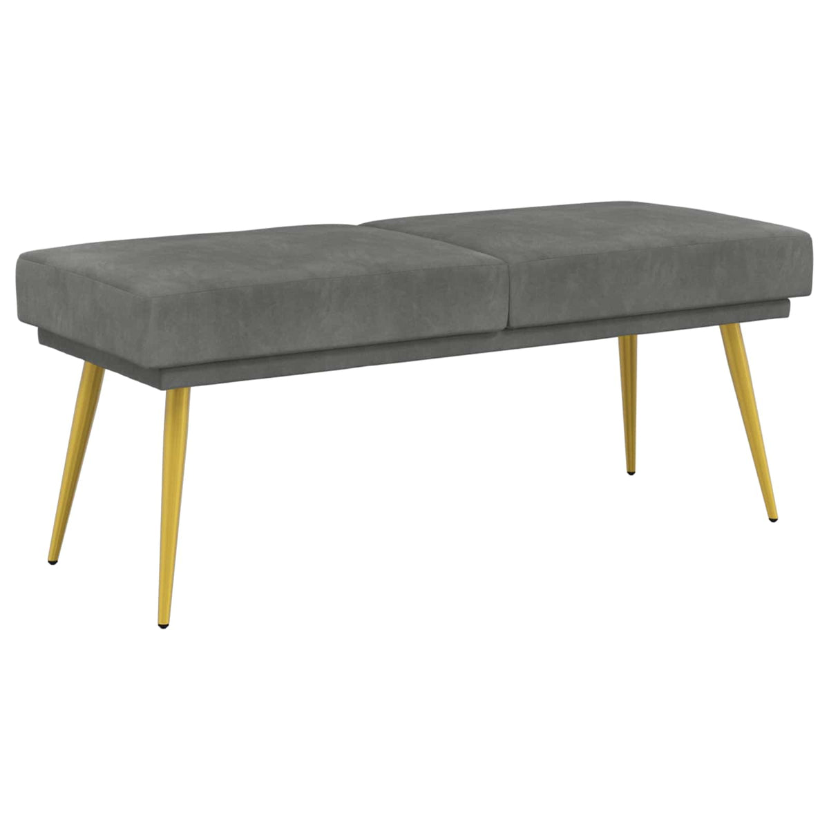Doppellagige Bank Dunkelgrau 120 x 45 x 46 cm Samt