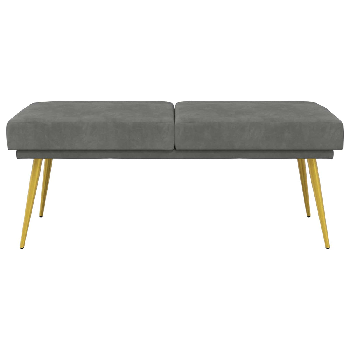 Doppellagige Bank Dunkelgrau 120 x 45 x 46 cm Samt