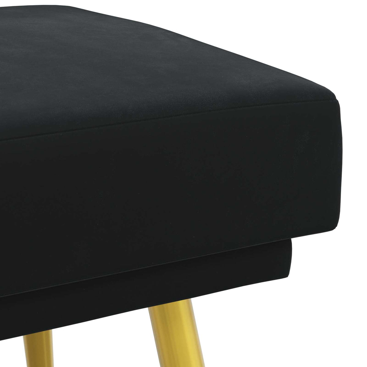 Doppellagige Bank Schwarz 120 x 45 x 46 cm Samt