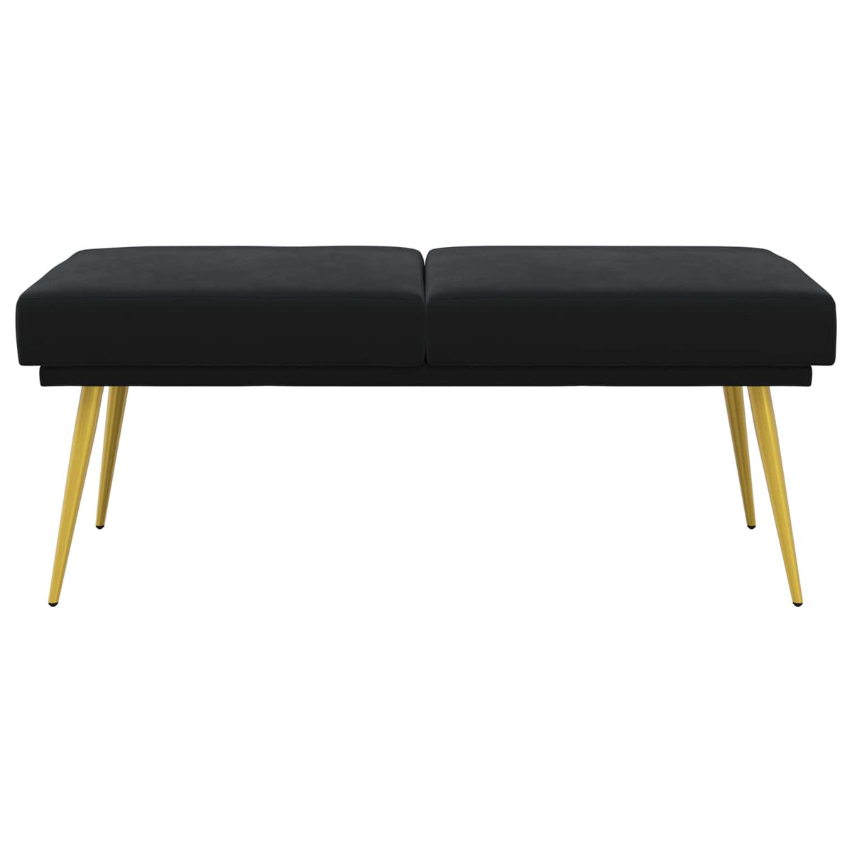 Doppellagige Bank Schwarz 120 x 45 x 46 cm Samt