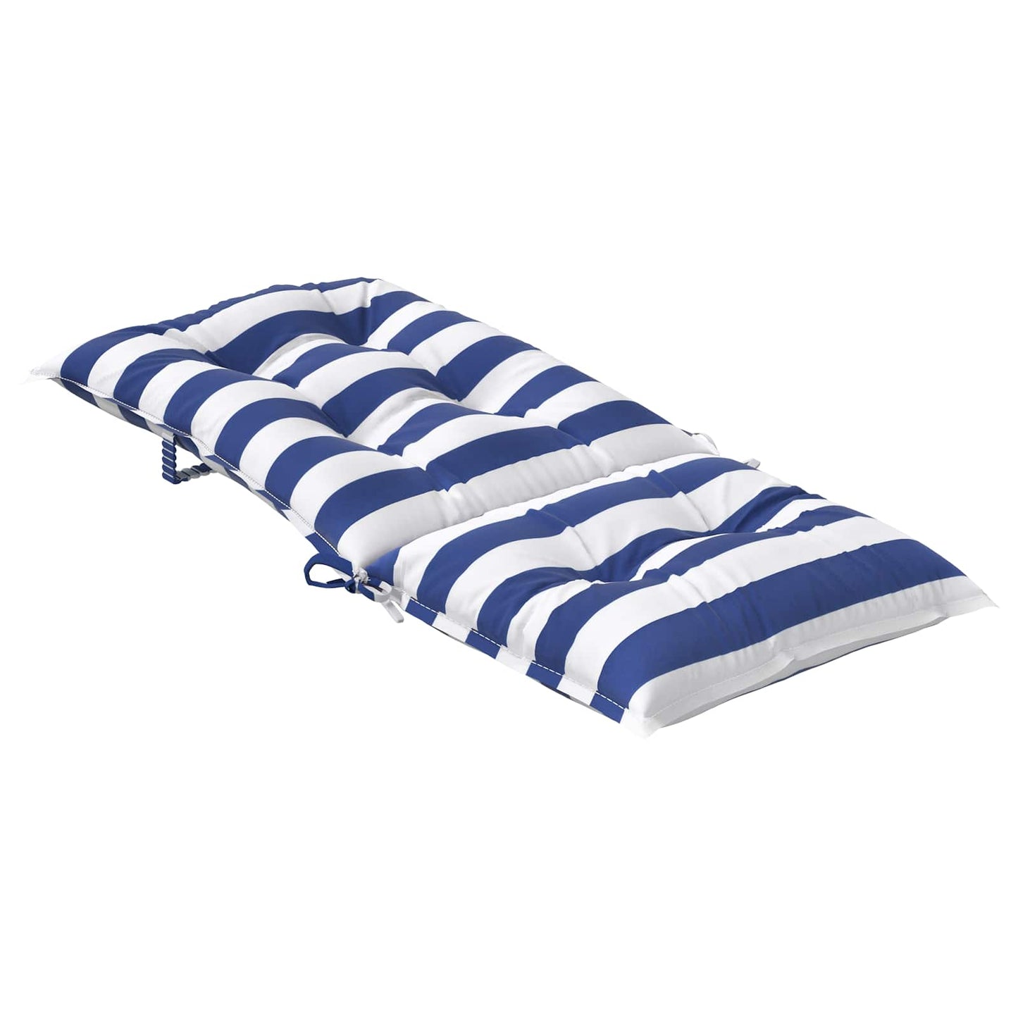 Outdoor-Kissen 2 stk. Stoff Blau und Weiß 120 x 50 x 7 cm