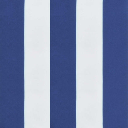 Outdoor-Kissen 4 stk. Stoff Blau und Weiß 120 x 50 x 7 cm