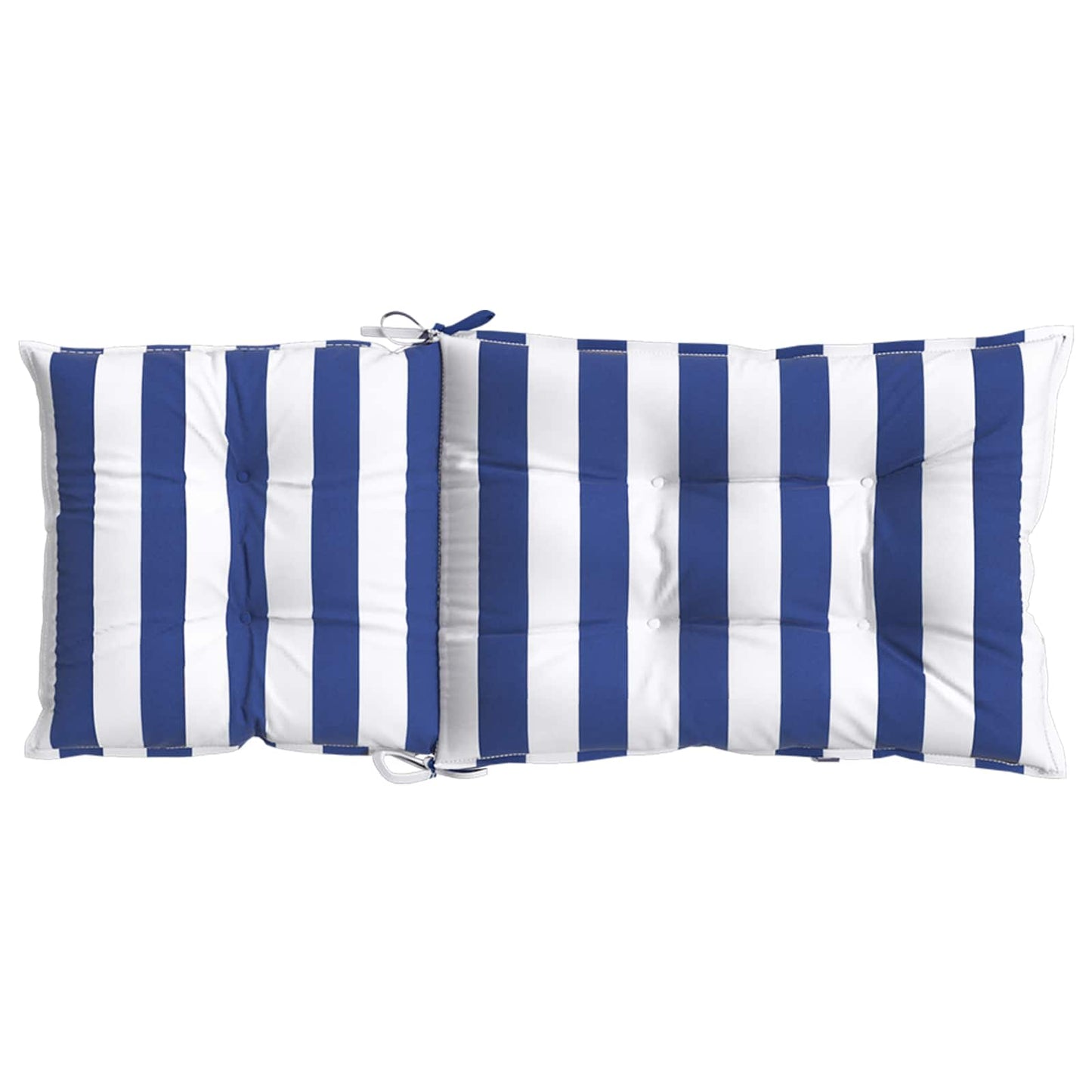 Outdoor-Kissen 4 stk. Stoff Blau und Weiß 120 x 50 x 7 cm