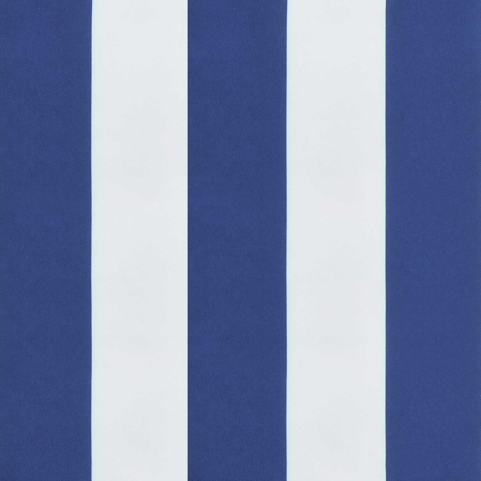 Outdoor-Kissen 6 Stk. Stoff Blau und Weiß 120 x 50 x 7 cm