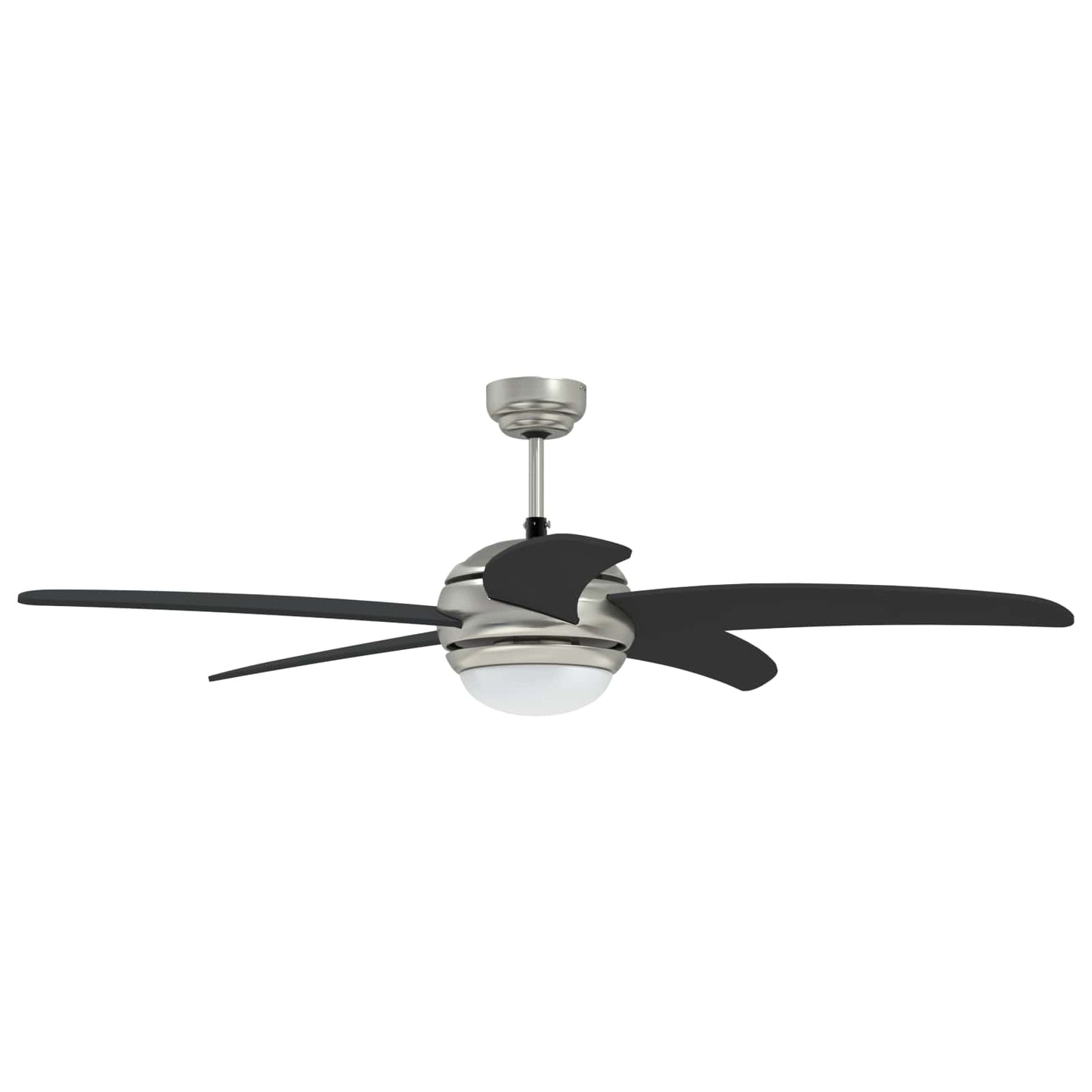 Deckenventilator mit Licht und Fernbedienung Ø 130 cm Schwarz