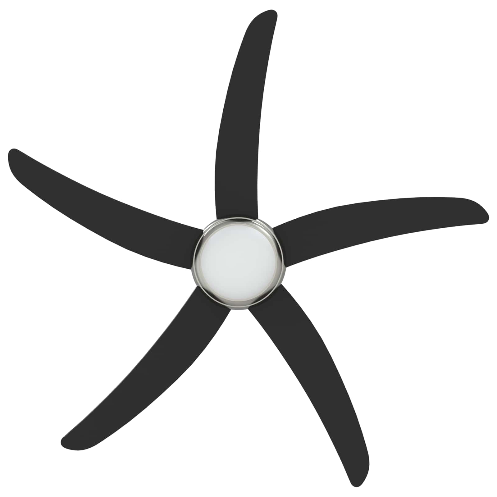 Deckenventilator mit Licht und Fernbedienung Ø 130 cm Schwarz