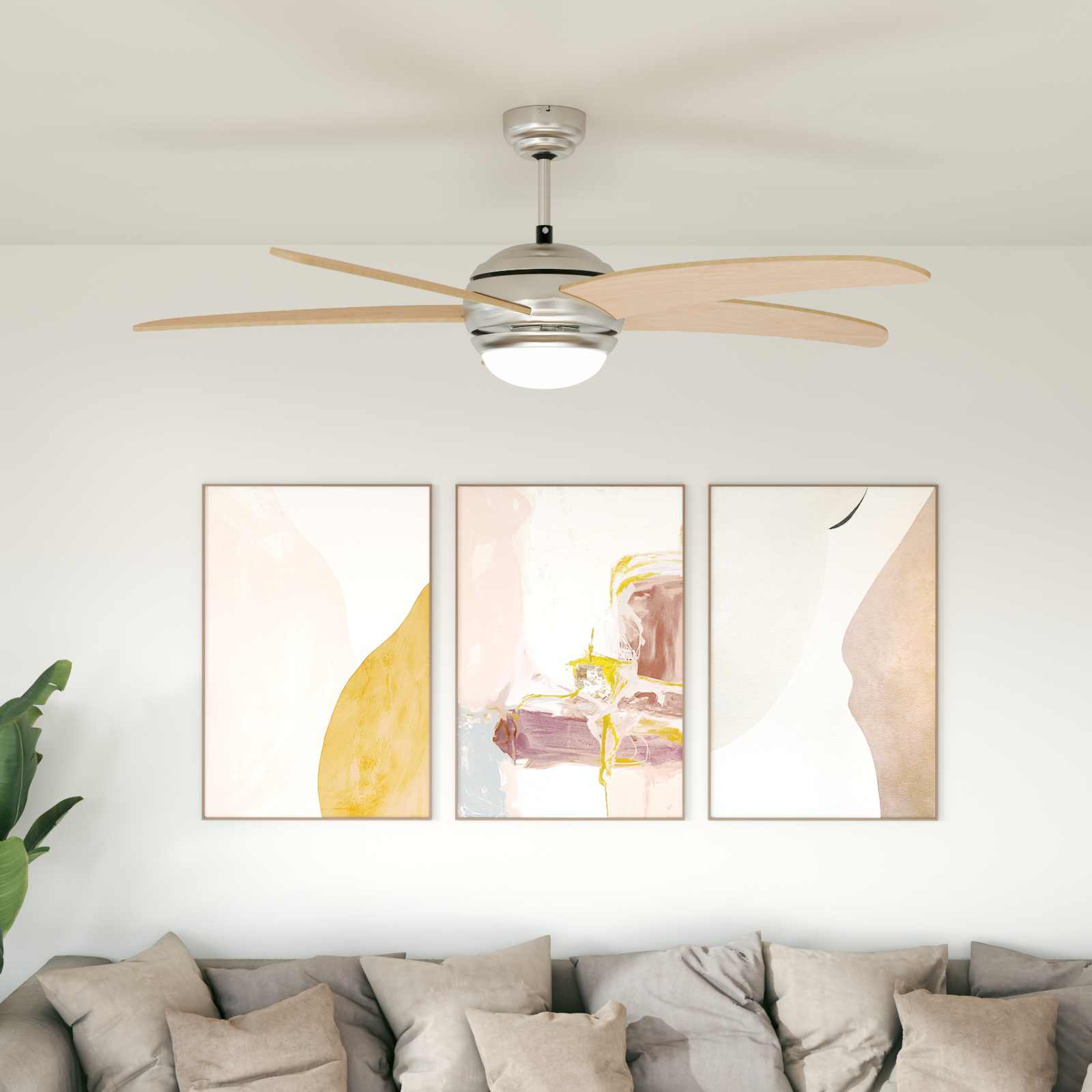 Deckenventilator mit Licht und Fernbedienung Ø 130 cm Sonoma