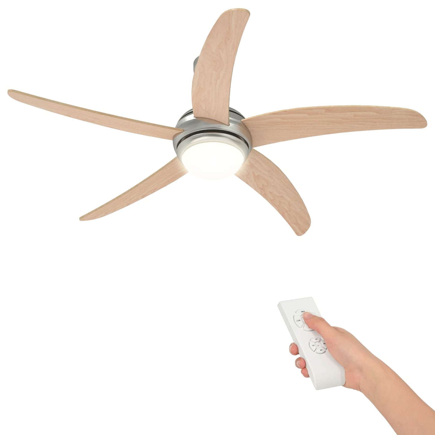 Deckenventilator mit Licht und Fernbedienung Ø 130 cm Sonoma