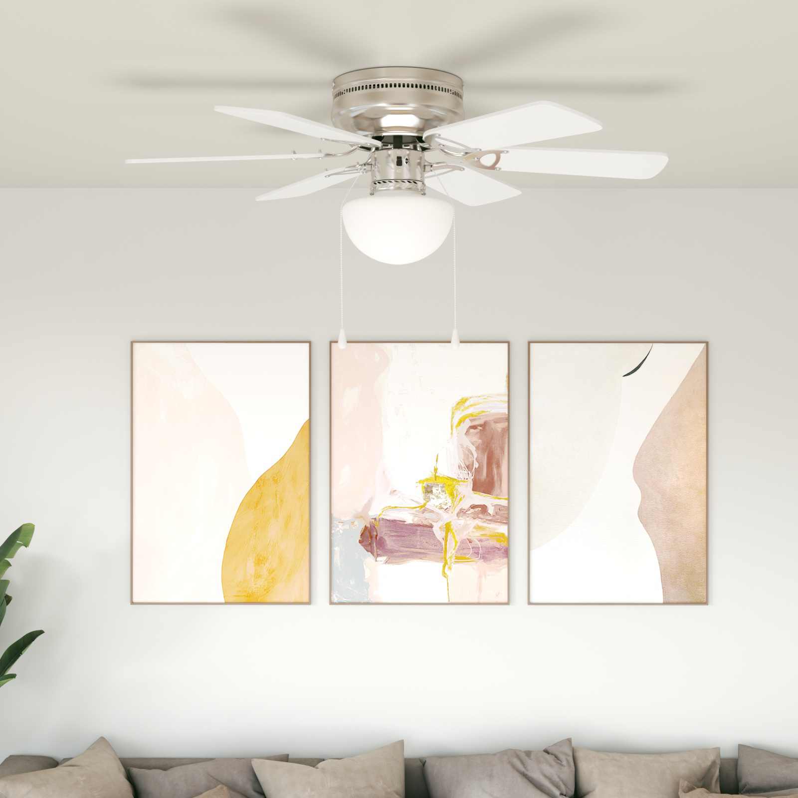 Deckenventilator mit Licht Ø 82 cm Weiß