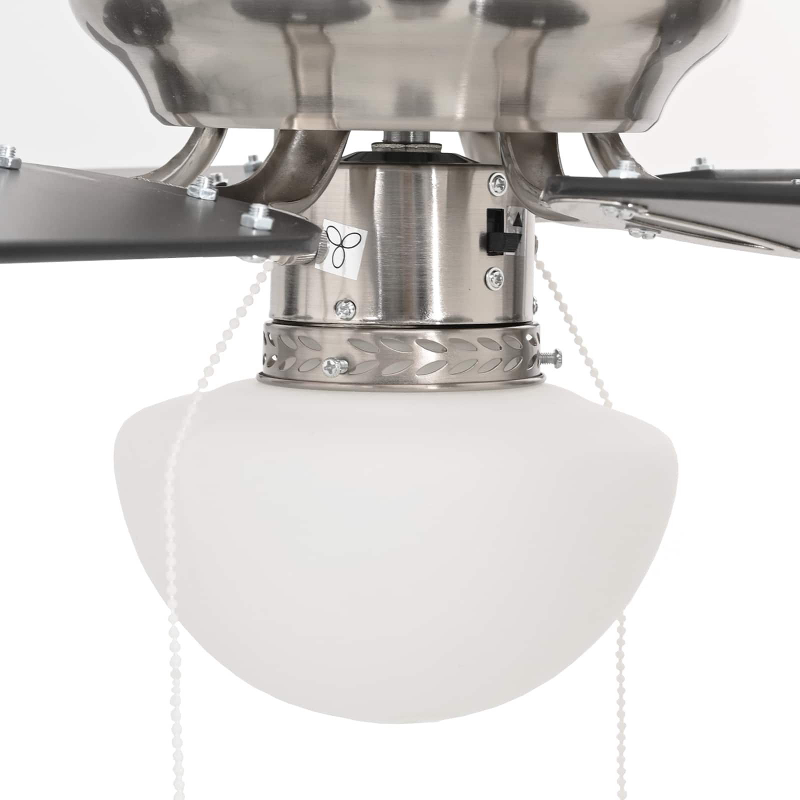 Deckenventilator mit Licht Ø 82 cm Schwarz