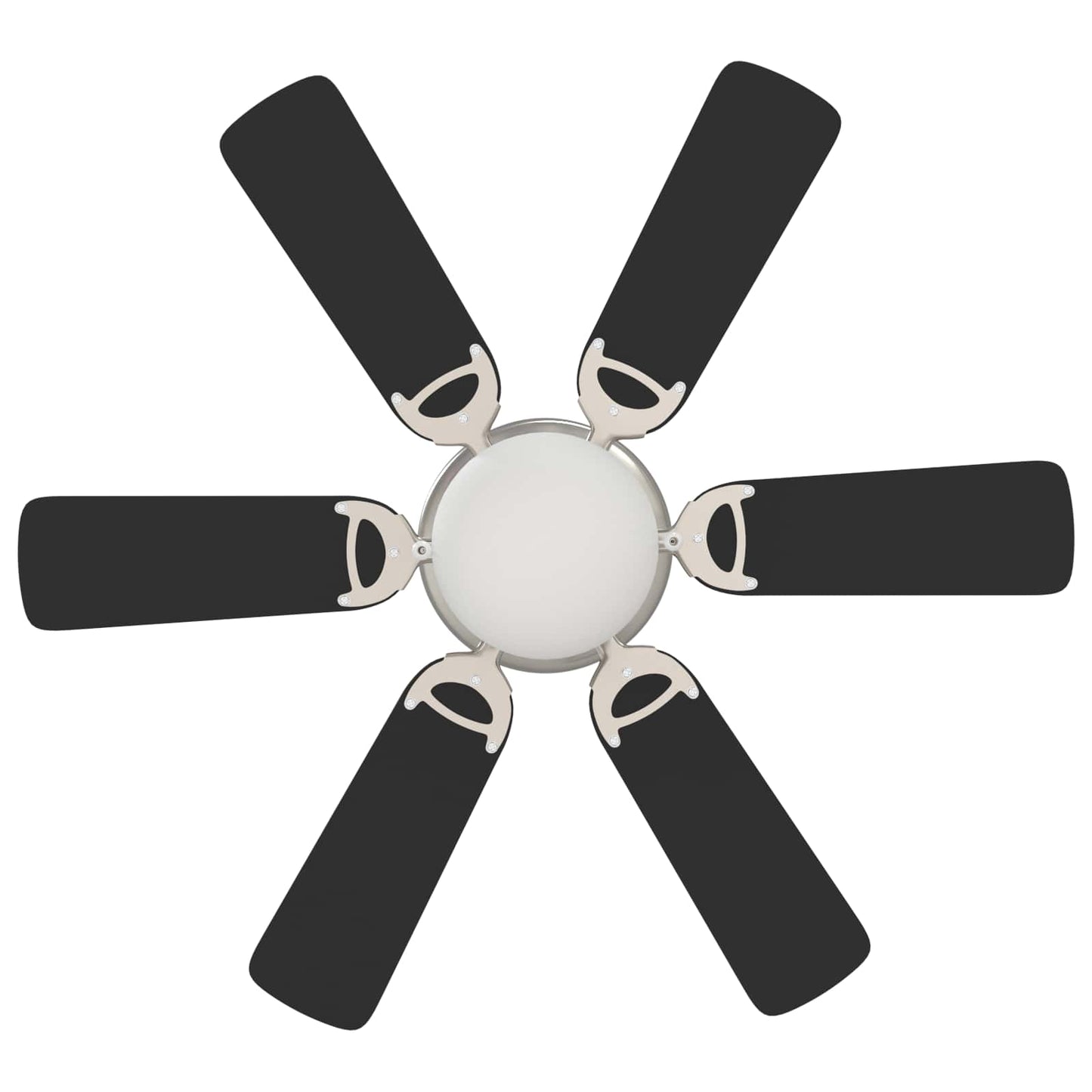 Deckenventilator mit Licht Ø 82 cm Schwarz