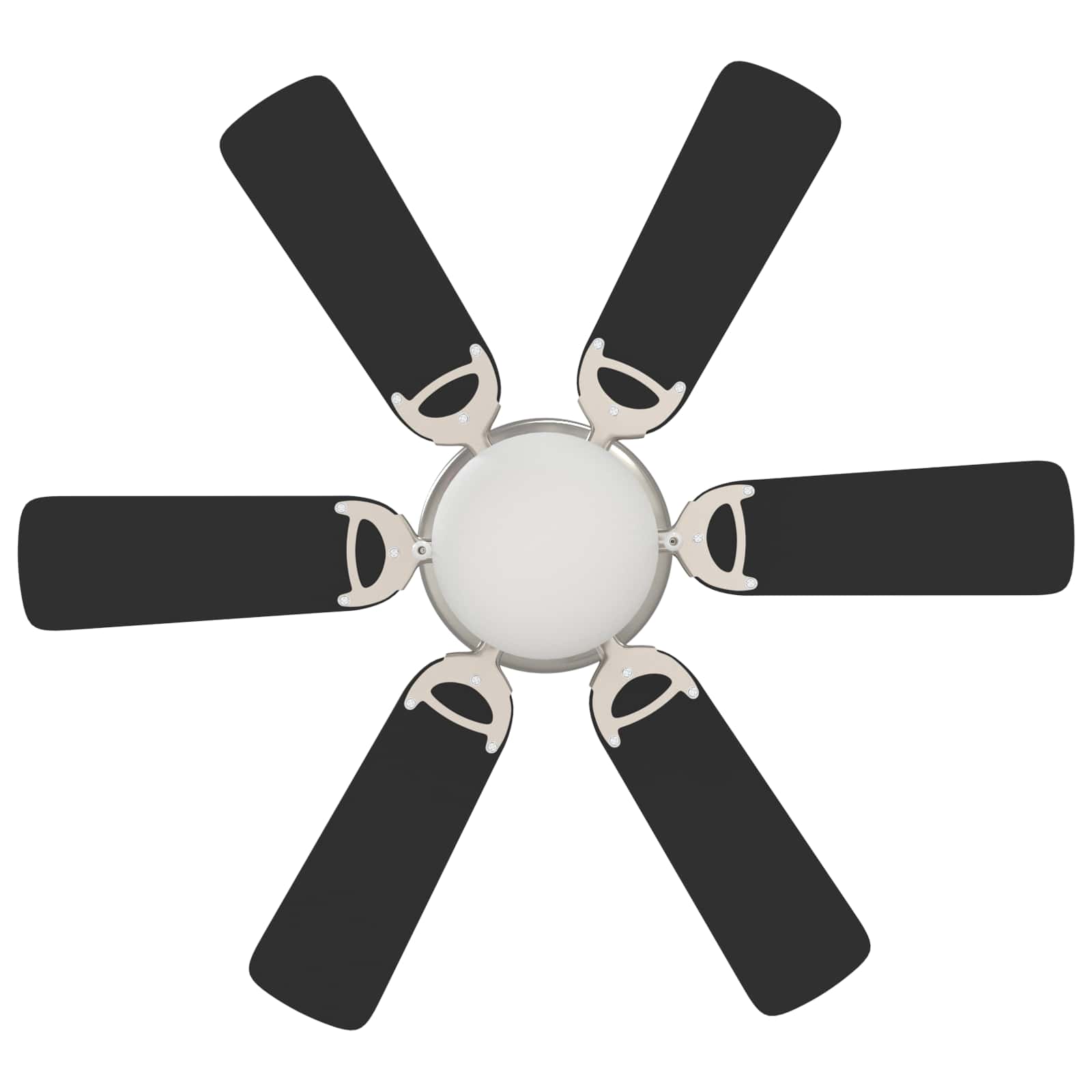 Deckenventilator mit Licht Ø 82 cm Schwarz