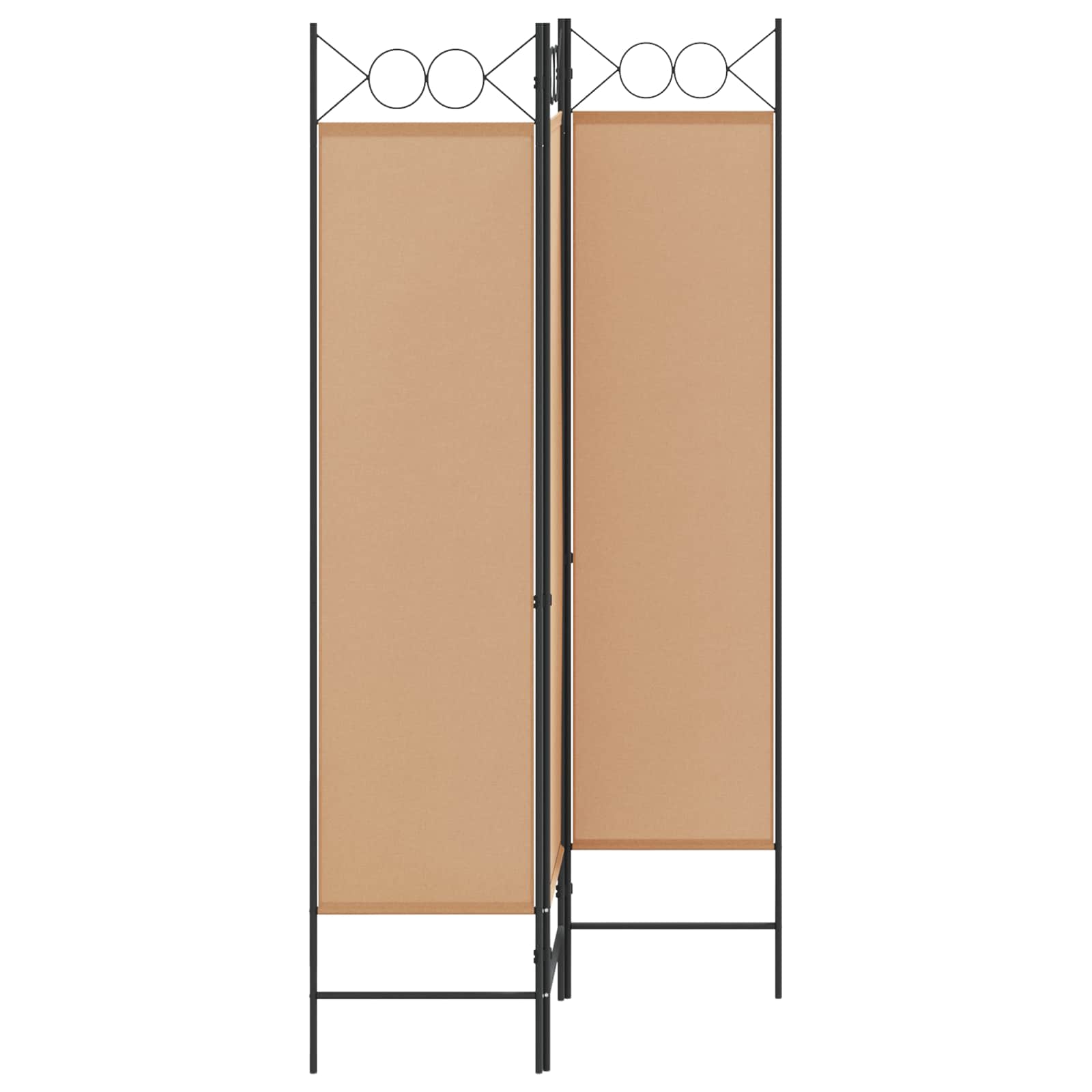 3-Panel Room Divider Beige 120 x 180 cm Stoff