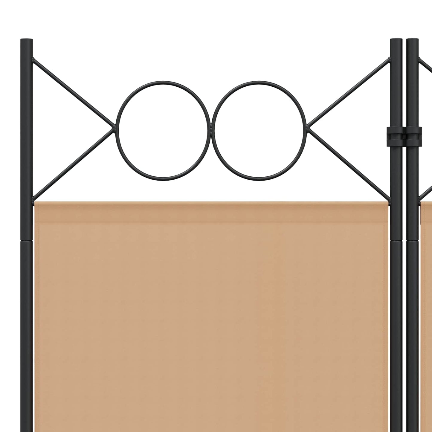 4-Panel Room Divider Beige 160 x 180 cm Stoff