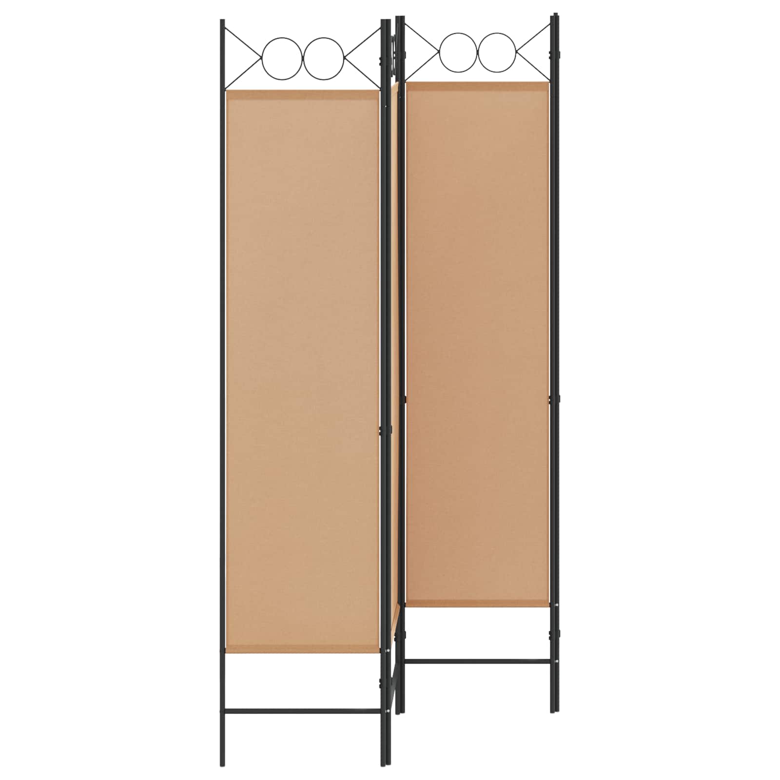 4-Panel Room Divider Beige 160 x 180 cm Stoff