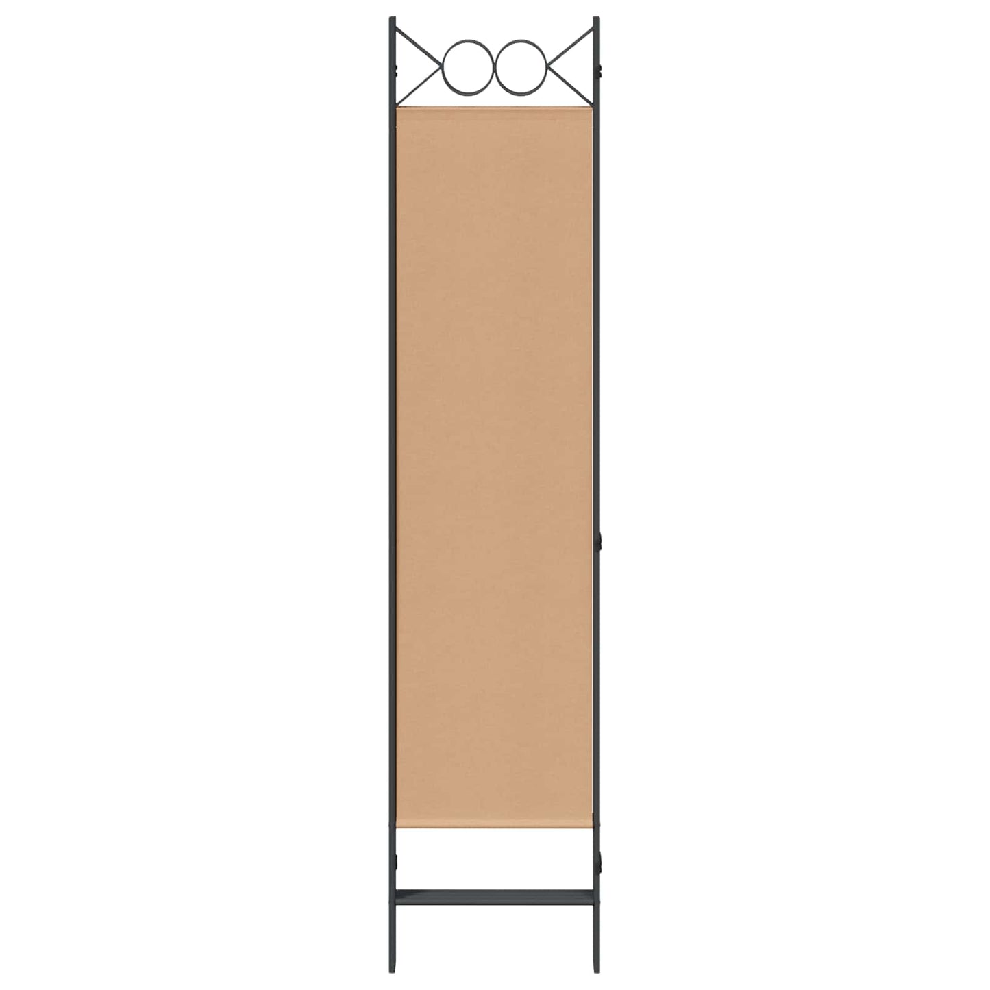 4-Panel Room Divider Beige 160 x 180 cm Stoff