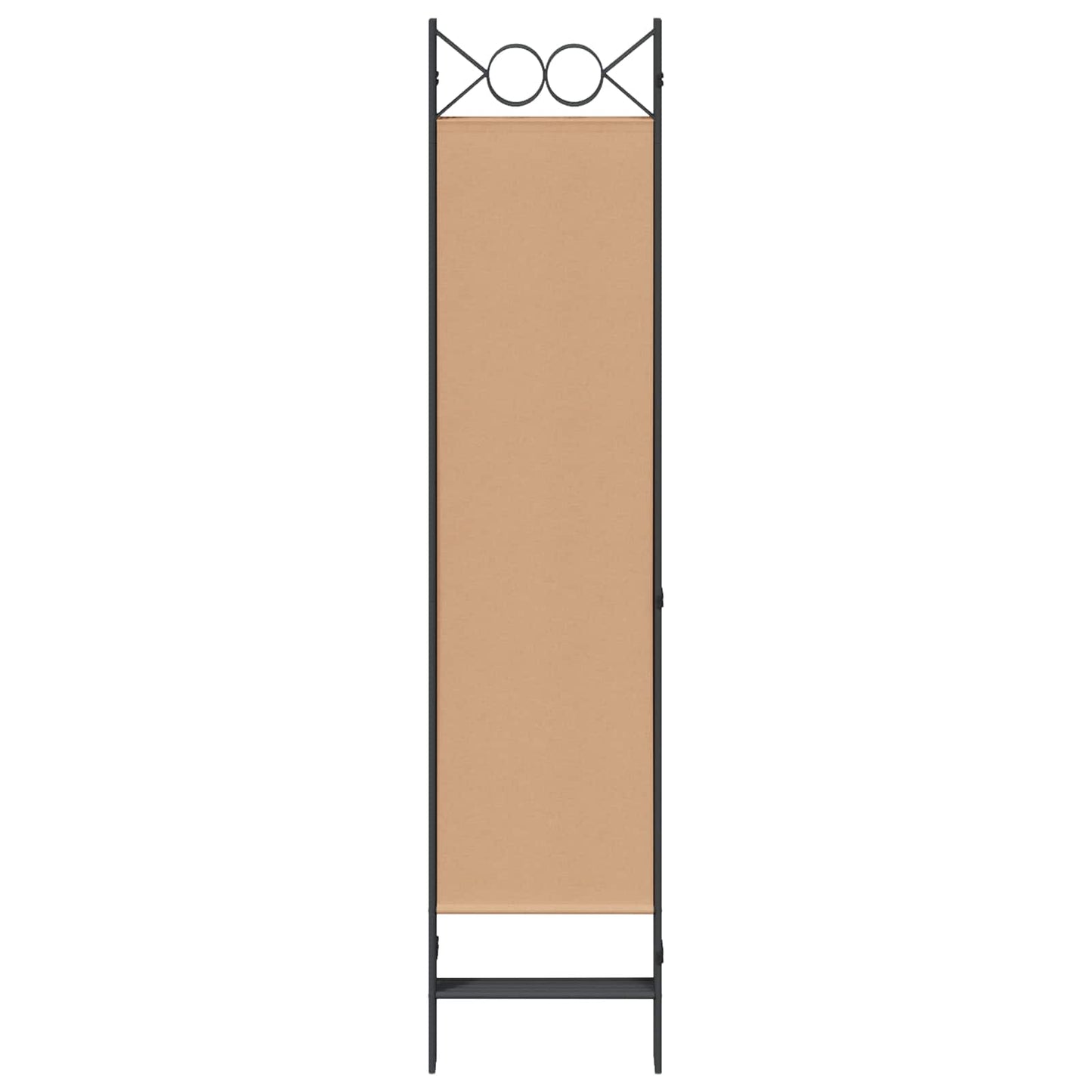 5-Panel Room Divider Beige 200 x 180 cm Stoff