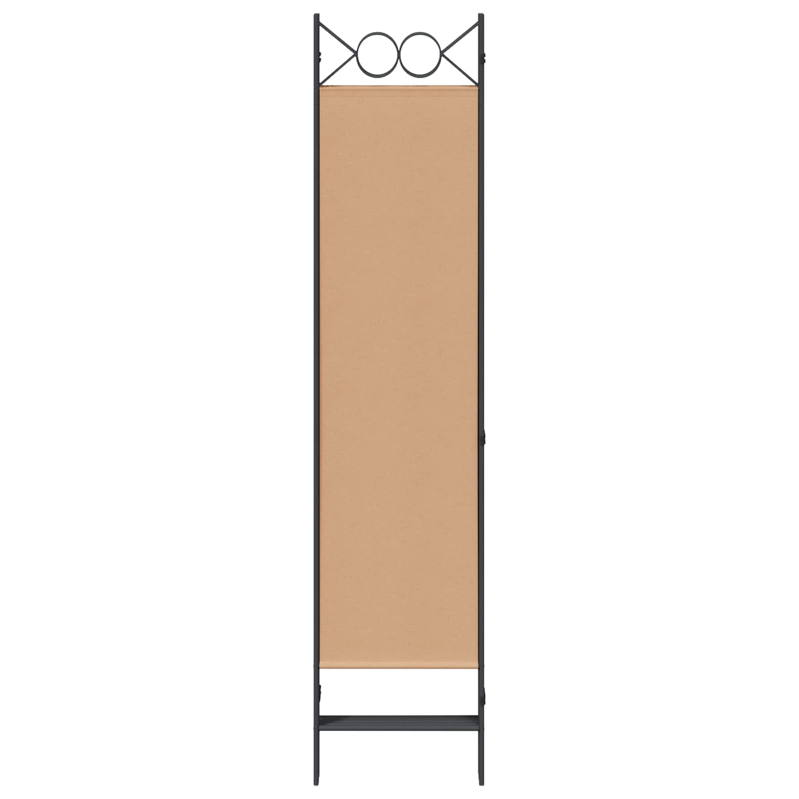 5-Panel Room Divider Beige 200 x 180 cm Stoff