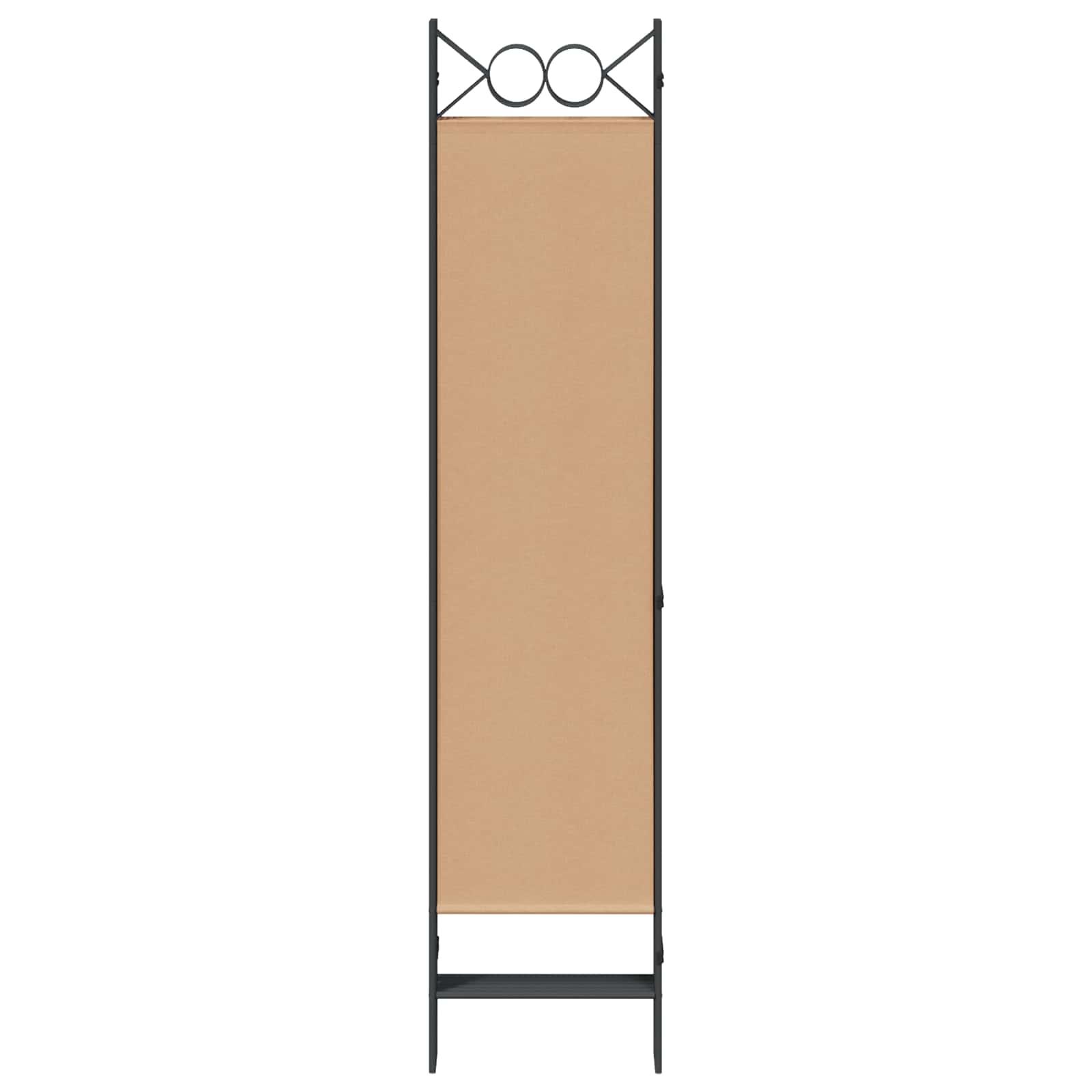 6-teiliger Raumtrenner Beige 240 x 180 cm Stoff