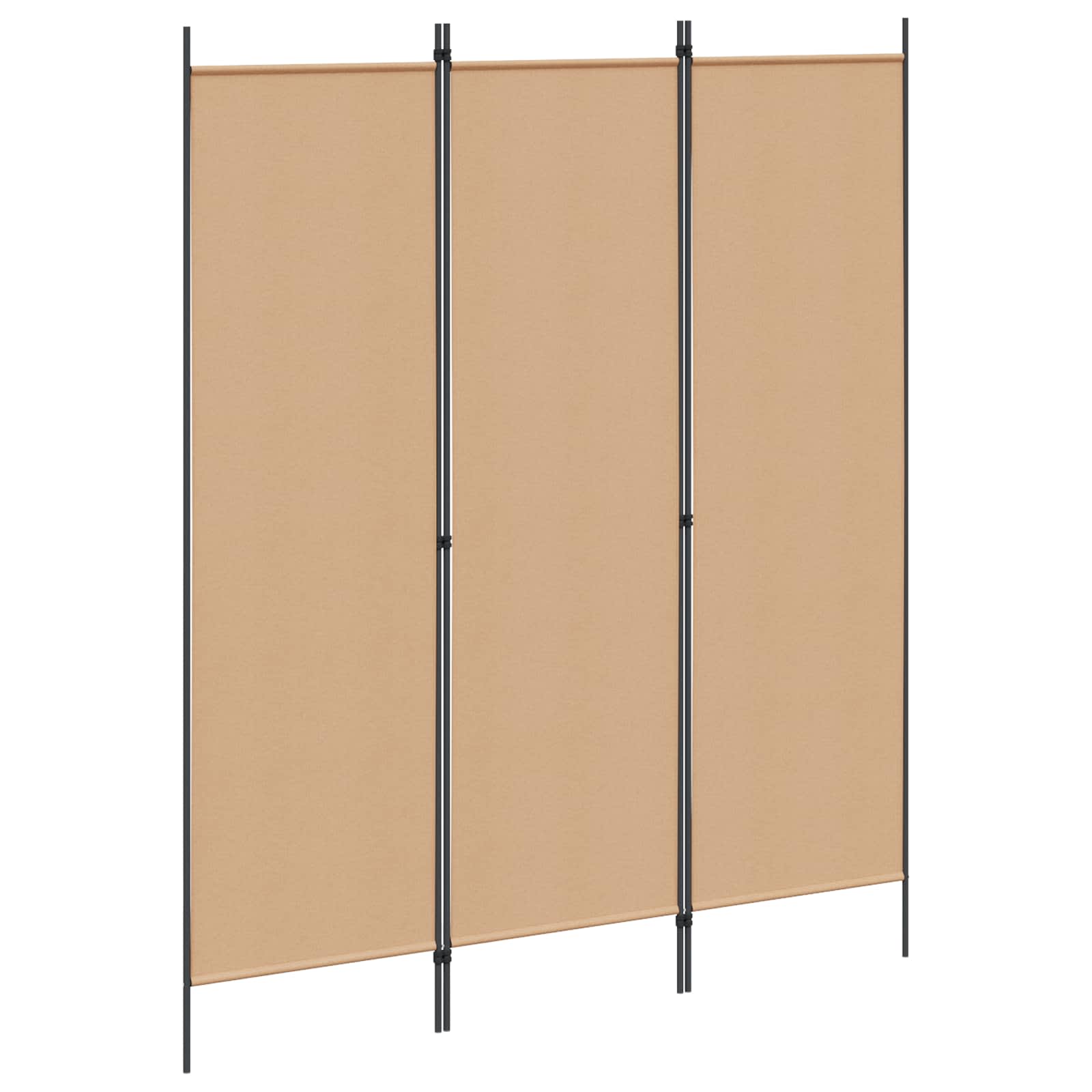 3-teiliger Raumteiler Beige 150 x 180 cm Stoff
