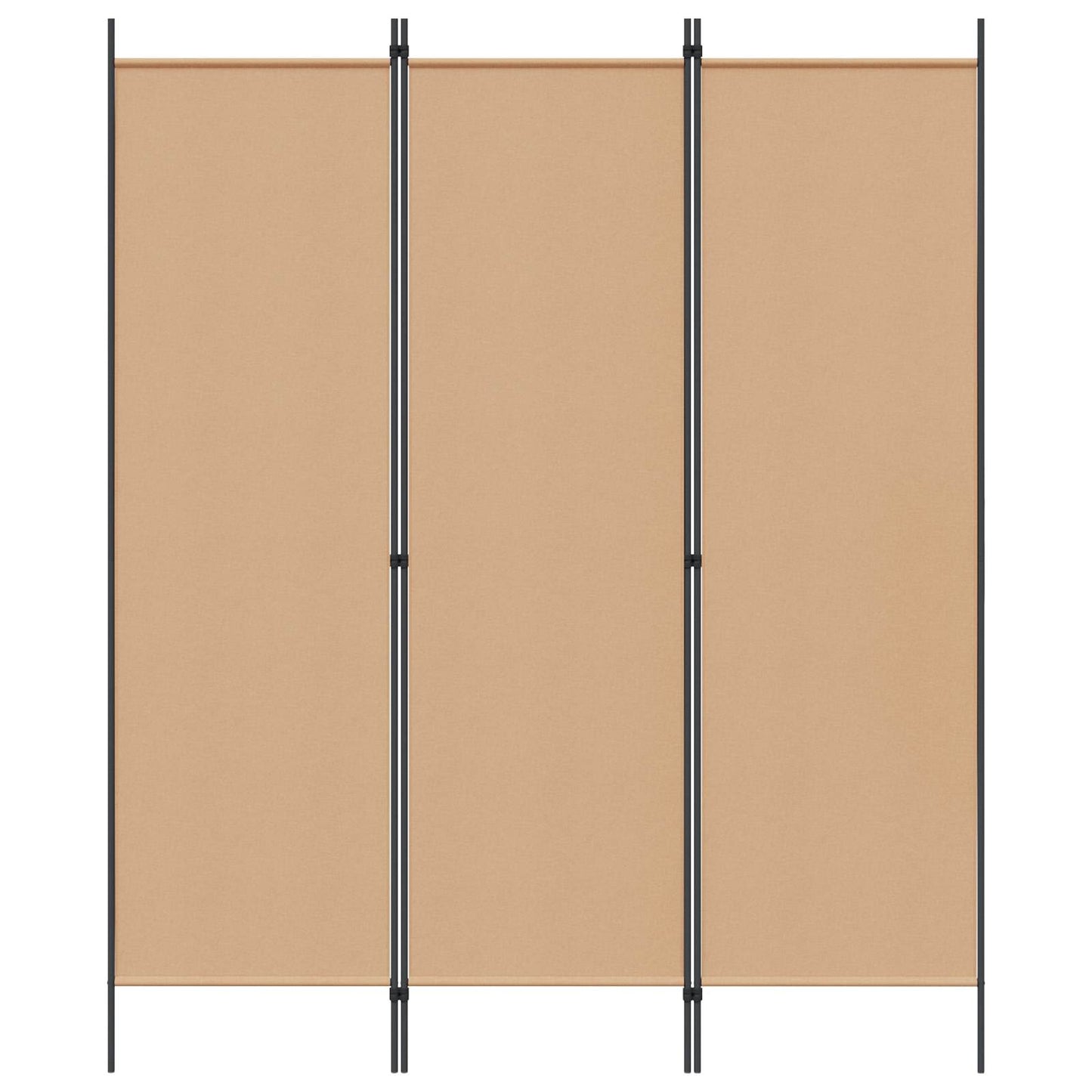 3-teiliger Raumteiler Beige 150 x 180 cm Stoff