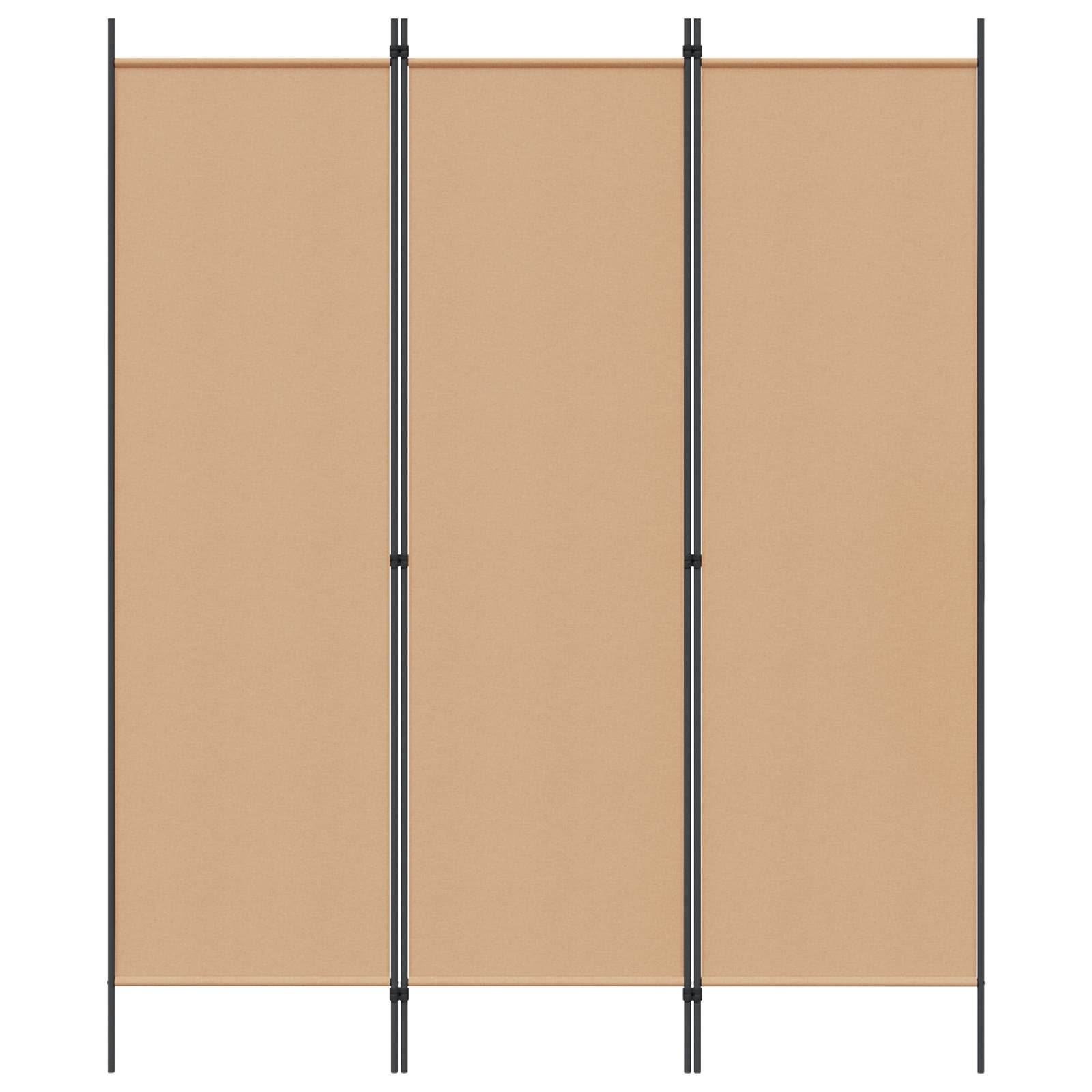 3-teiliger Raumteiler Beige 150 x 180 cm Stoff
