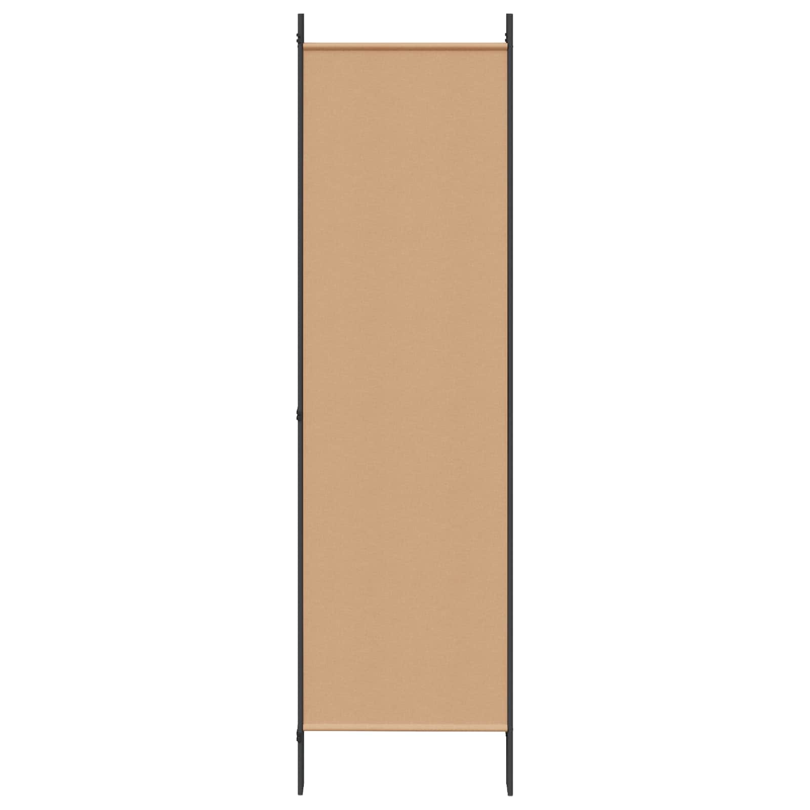 5-teiliger Raumteiler Beige 250 x 180 cm Stoff