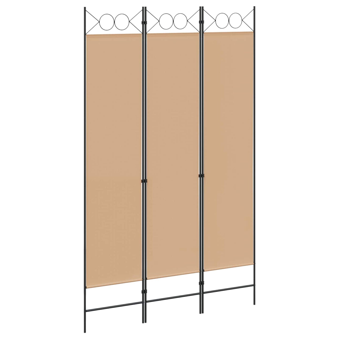 3-teiliger Raumteiler Beige 120 x 200 cm Stoff