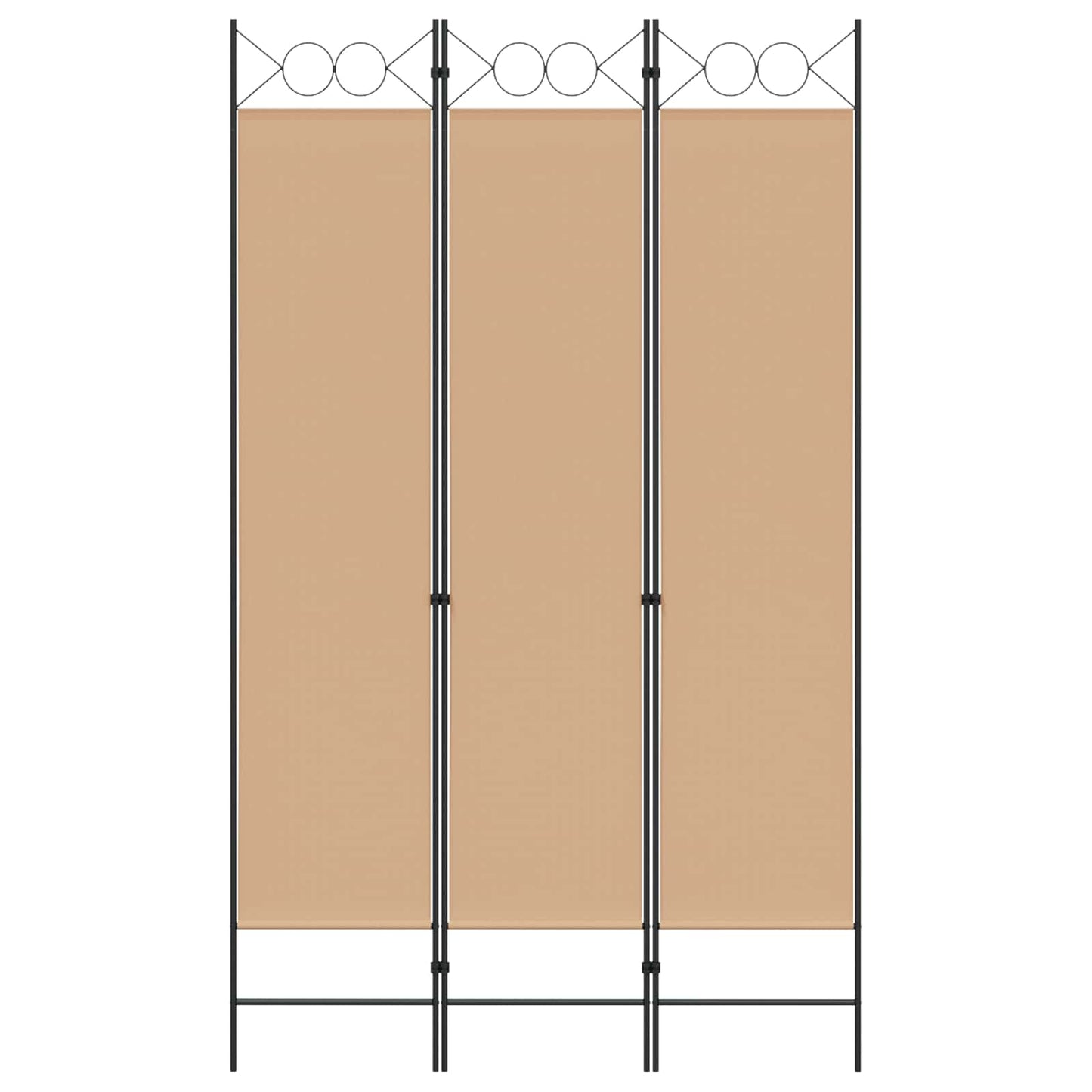 3-teiliger Raumteiler Beige 120 x 200 cm Stoff
