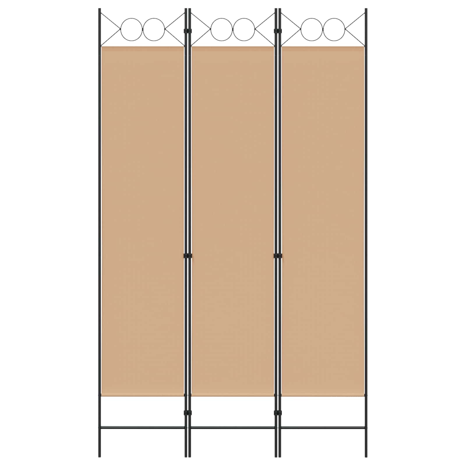 3-teiliger Raumteiler Beige 120 x 200 cm Stoff