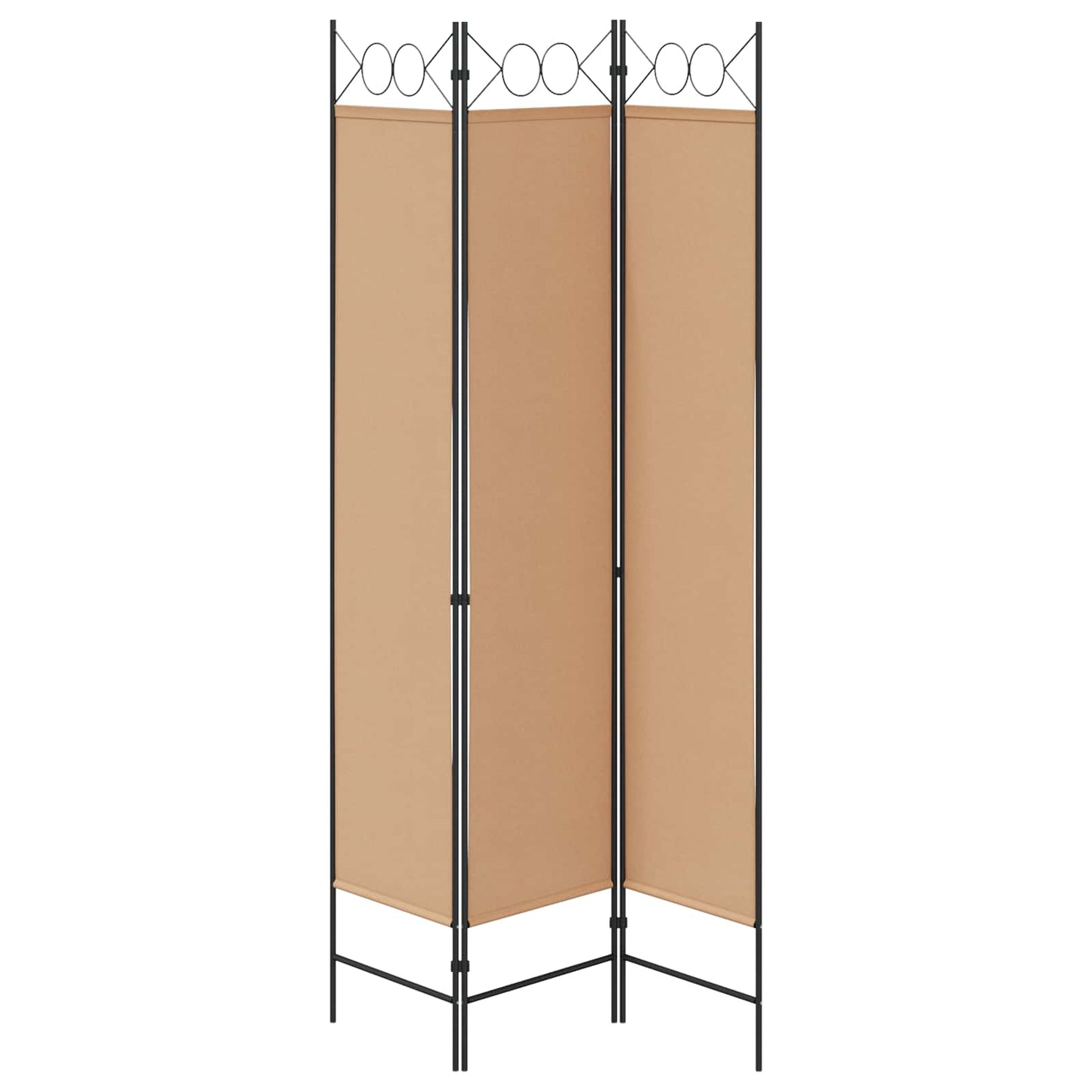 3-teiliger Raumteiler Beige 120 x 200 cm Stoff