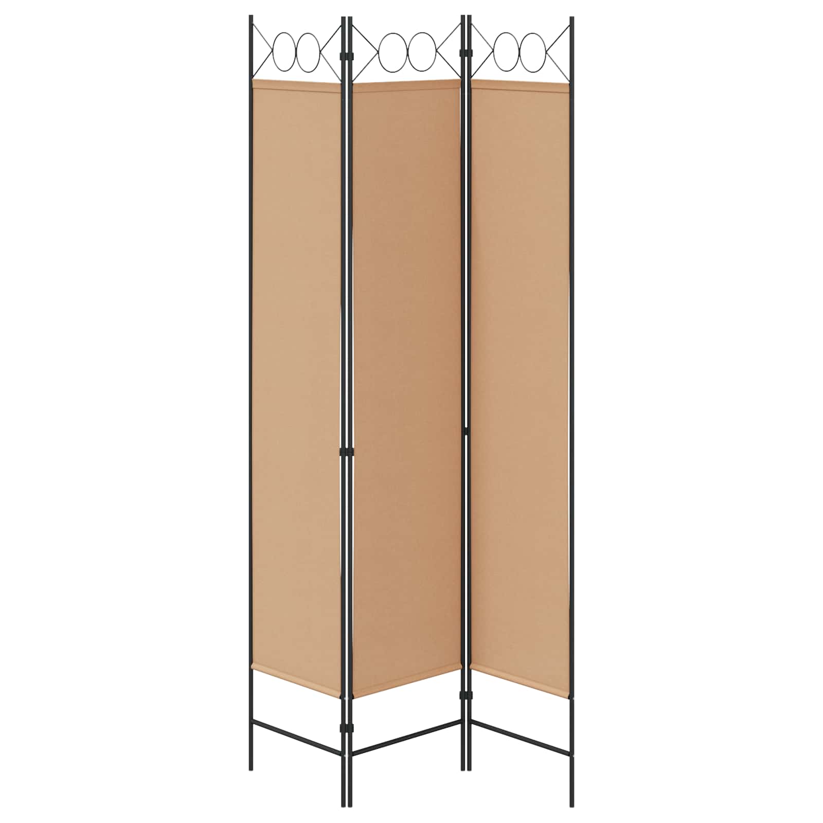 3-teiliger Raumteiler Beige 120 x 200 cm Stoff