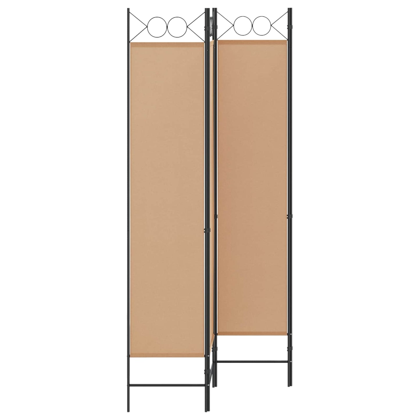 4-teiliger Raumteiler Beige 160 x 200 cm Stoff