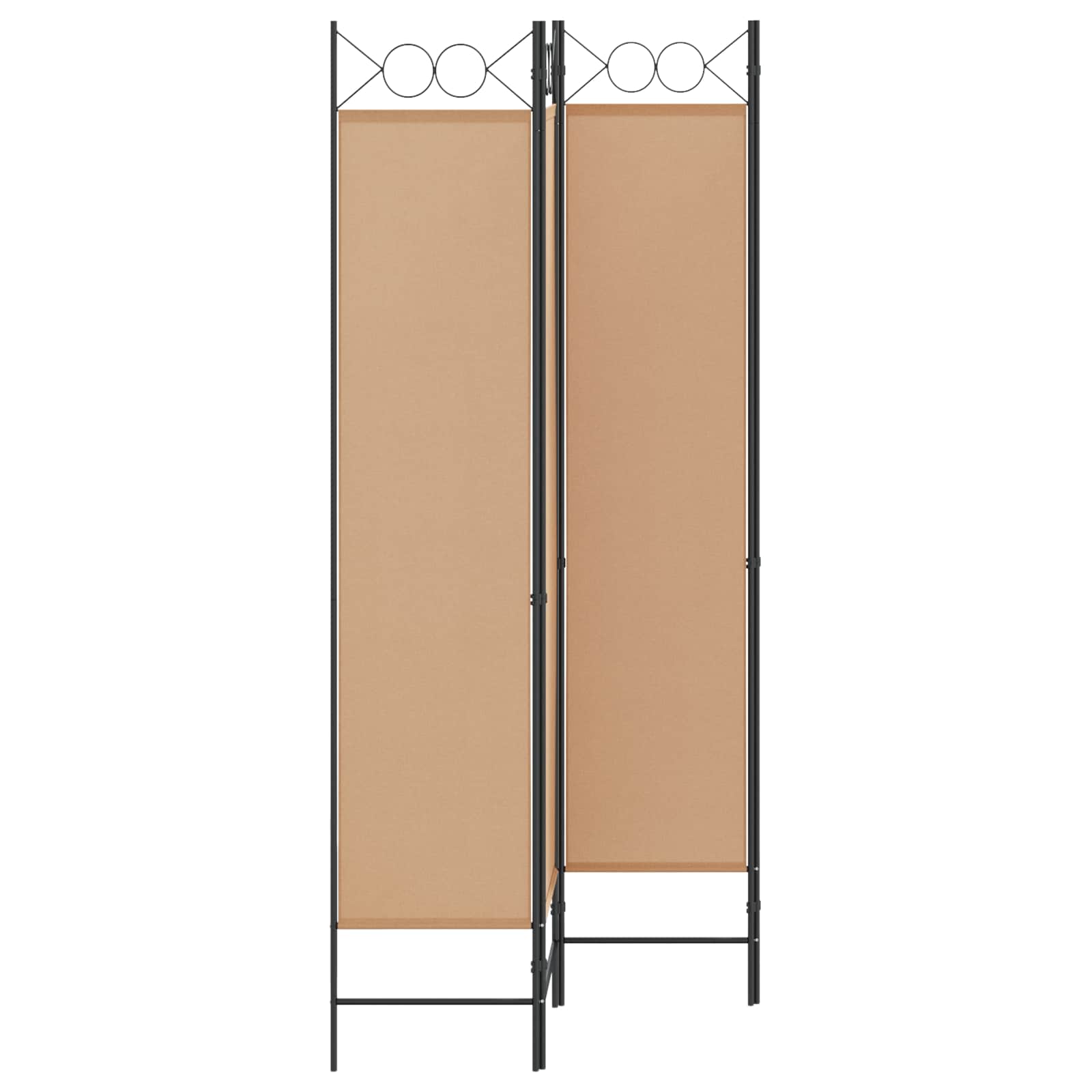 4-teiliger Raumteiler Beige 160 x 200 cm Stoff