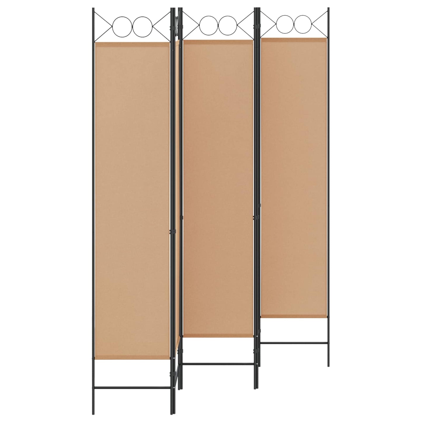 5-teiliger Raumteiler Beige 200 x 200 cm Stoff