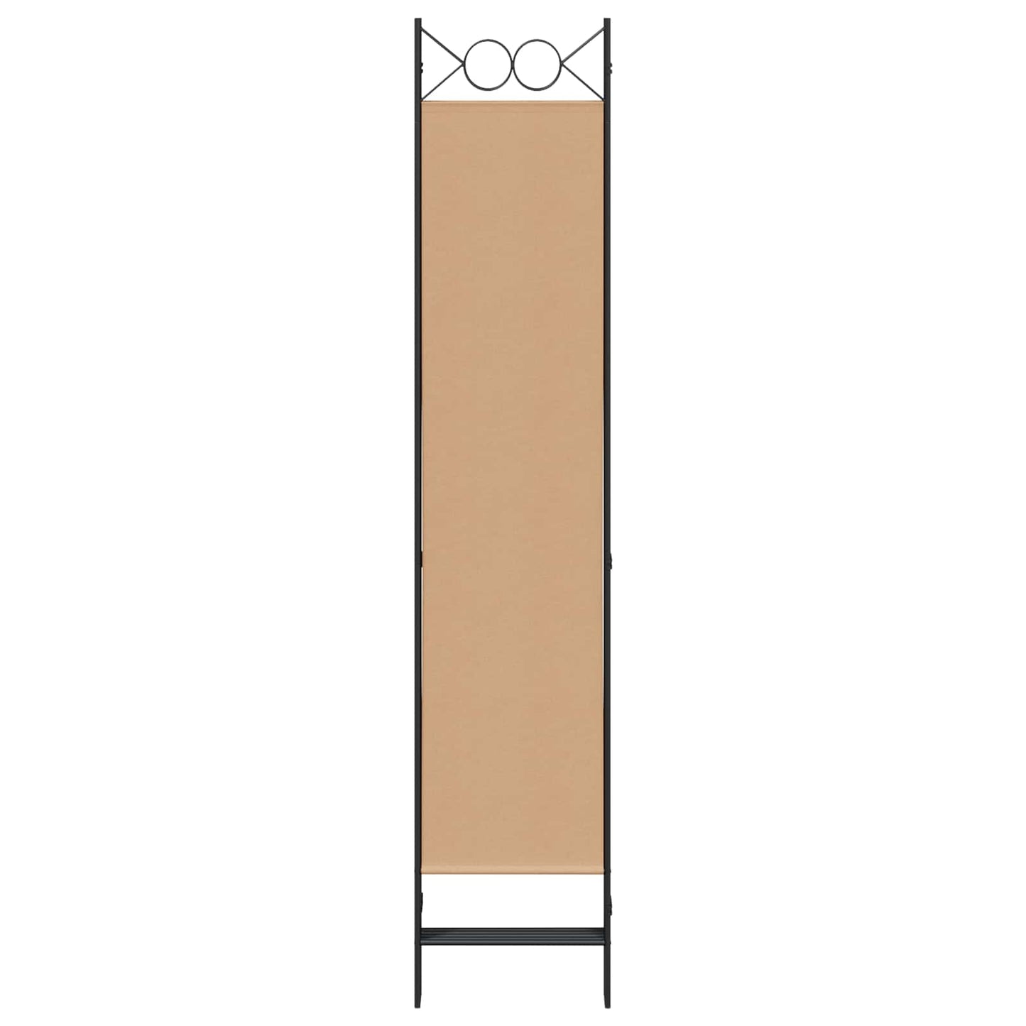5-teiliger Raumteiler Beige 200 x 200 cm Stoff
