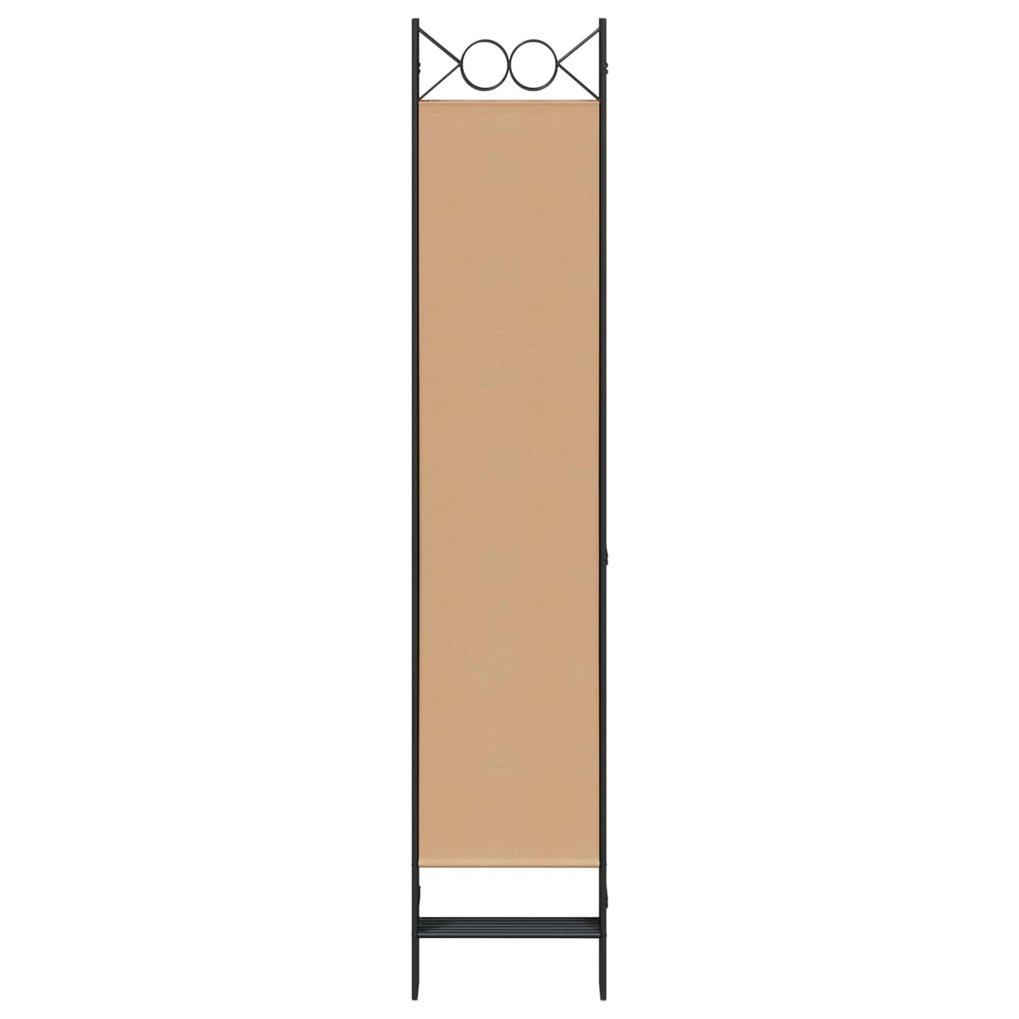 6-teiliger Raumtrenner Beige 240 x 200 cm Stoff