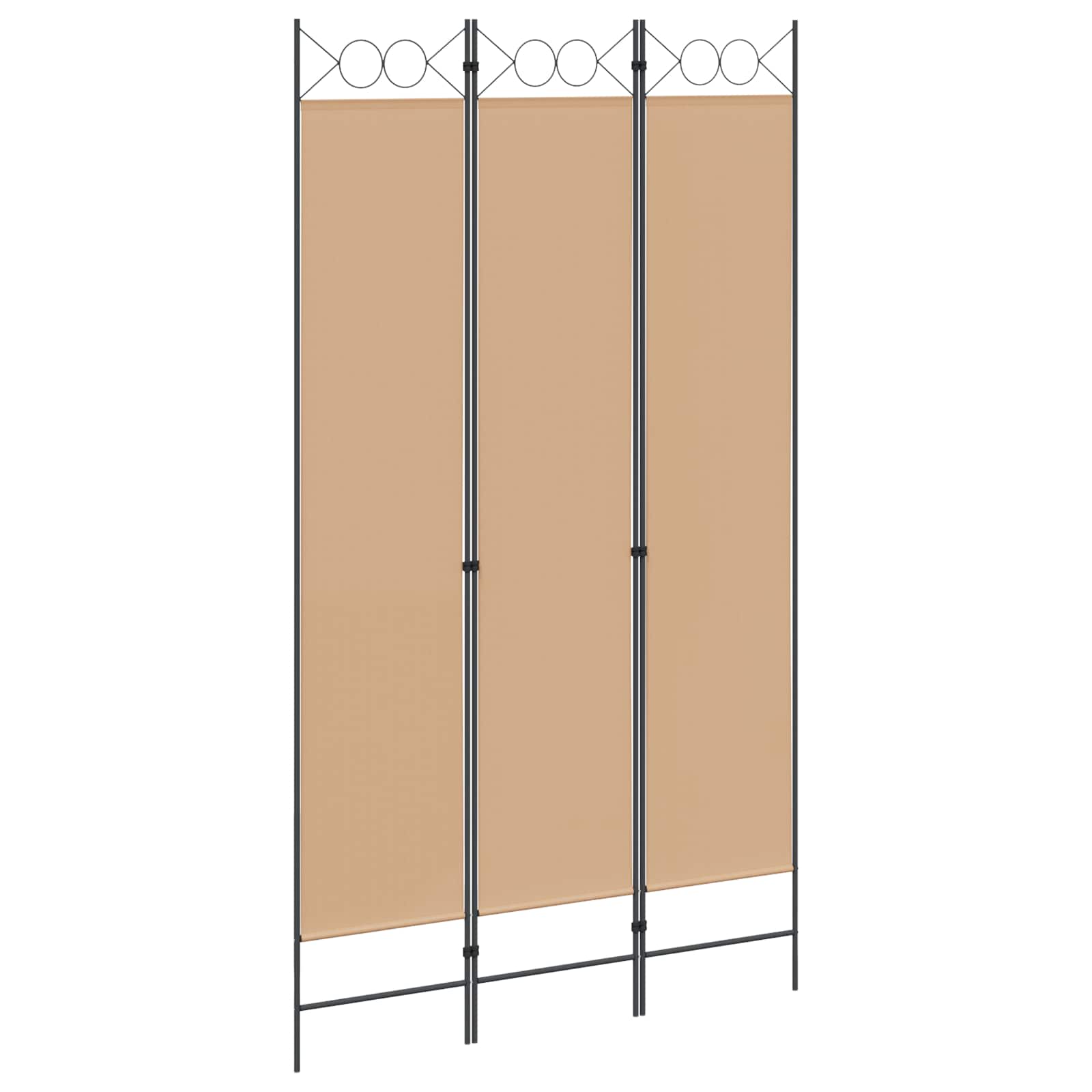 3-teiliger Raumteiler Beige 120 x 220 cm Stoff
