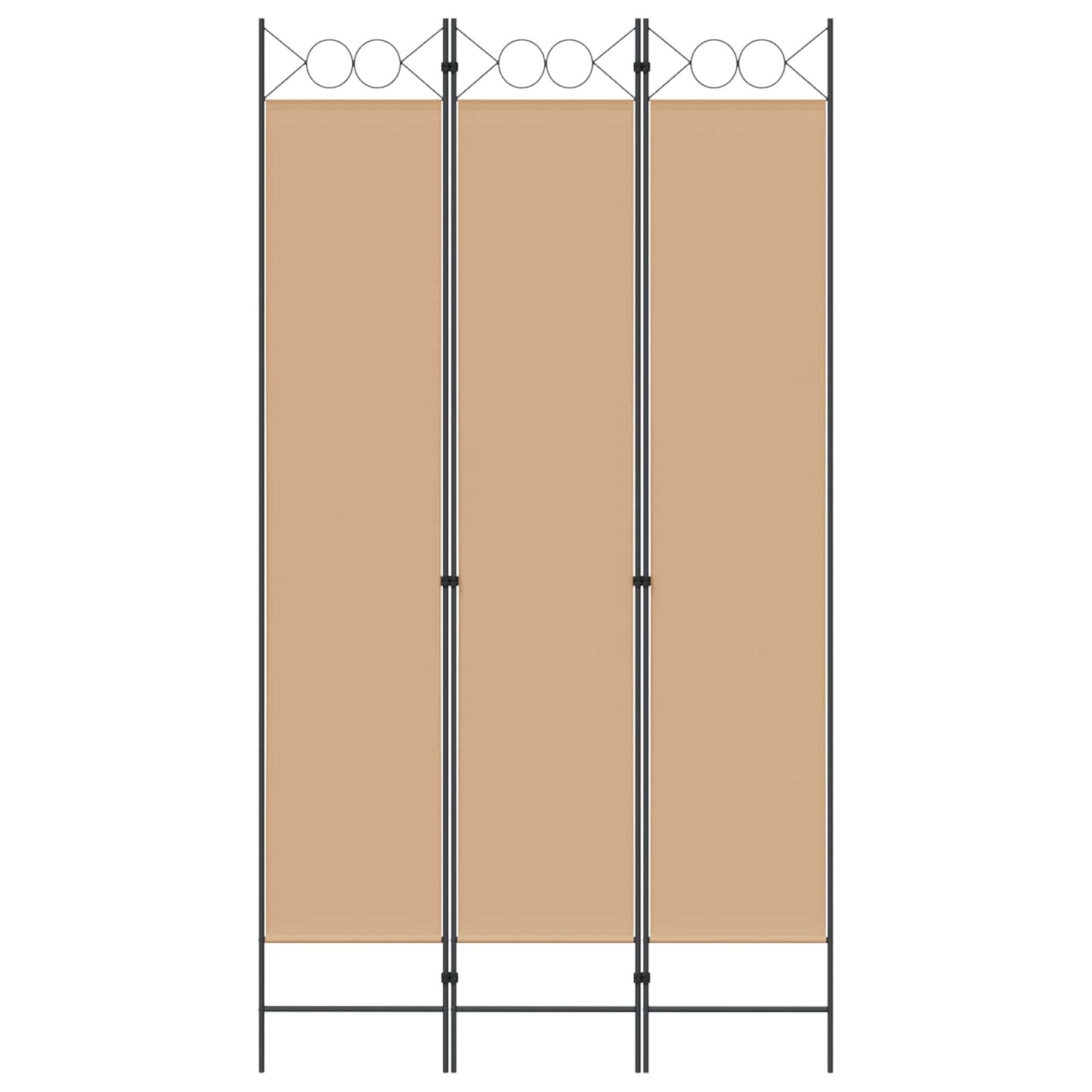 3-teiliger Raumteiler Beige 120 x 220 cm Stoff