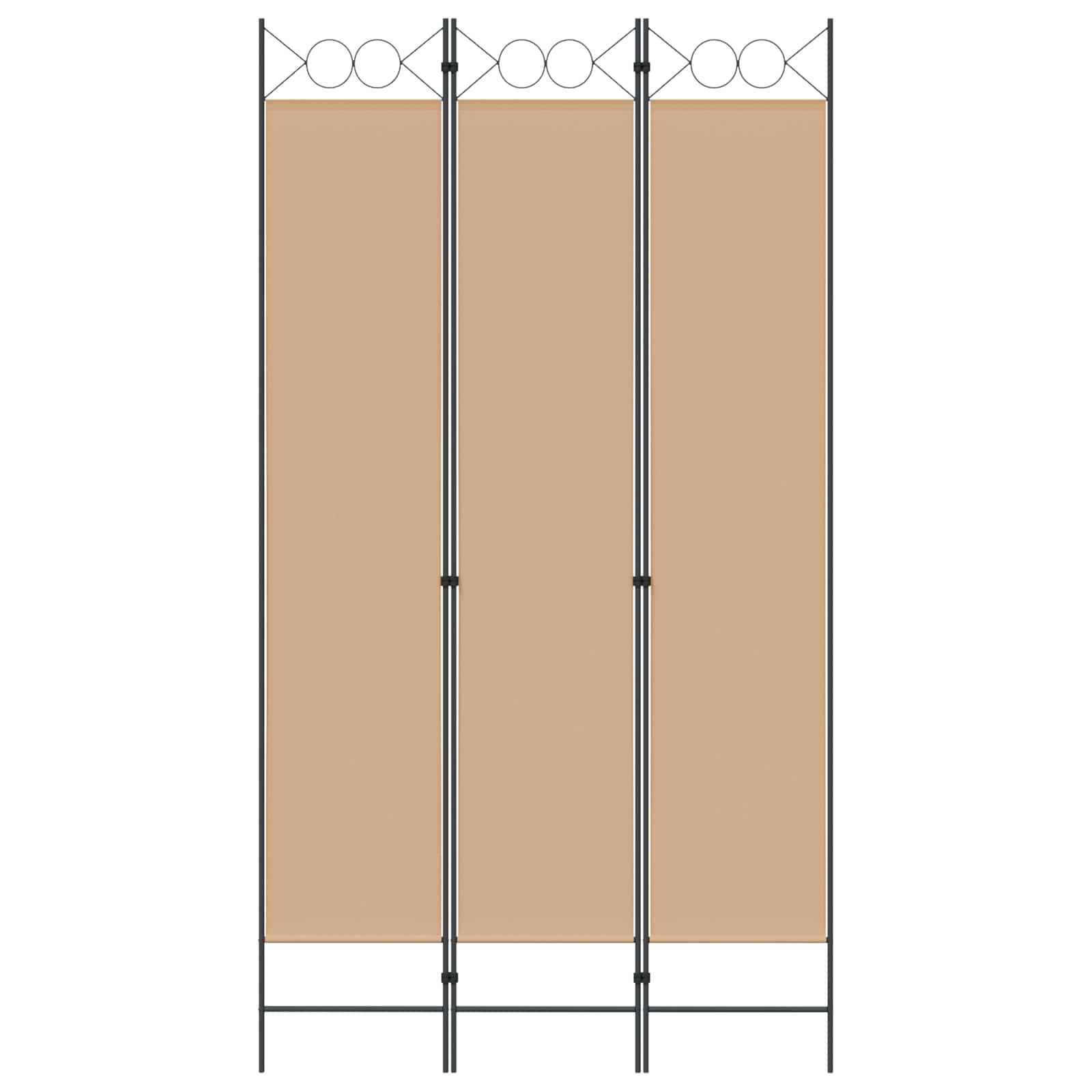 3-teiliger Raumteiler Beige 120 x 220 cm Stoff