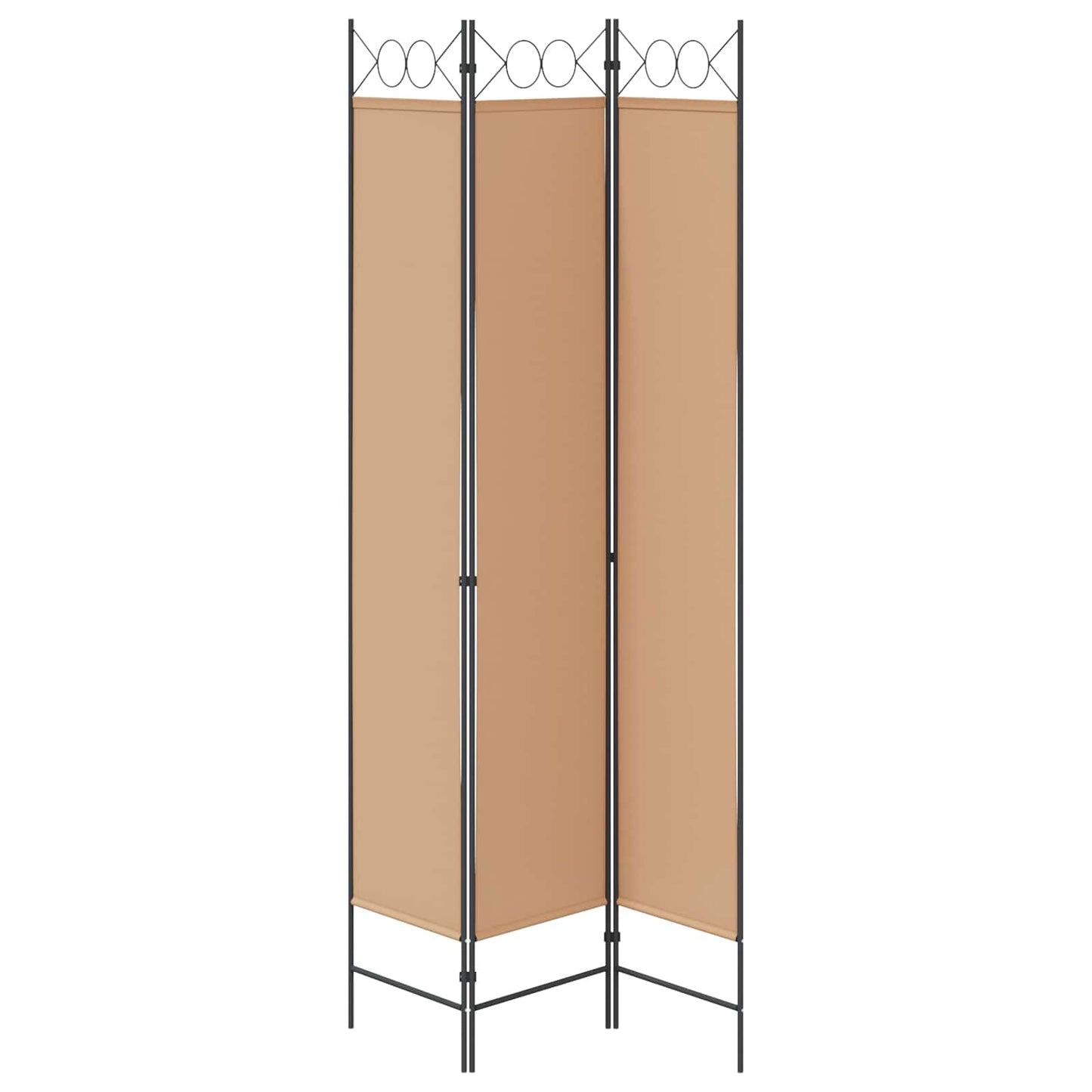 3-teiliger Raumteiler Beige 120 x 220 cm Stoff