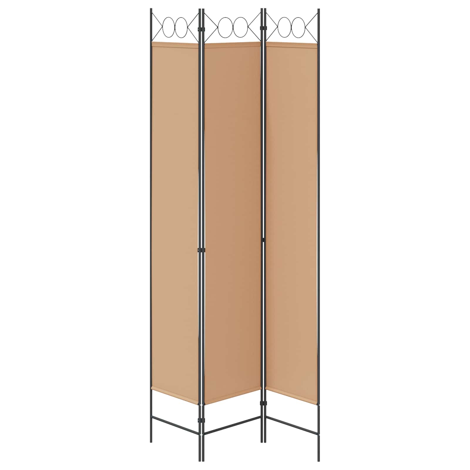 3-teiliger Raumteiler Beige 120 x 220 cm Stoff