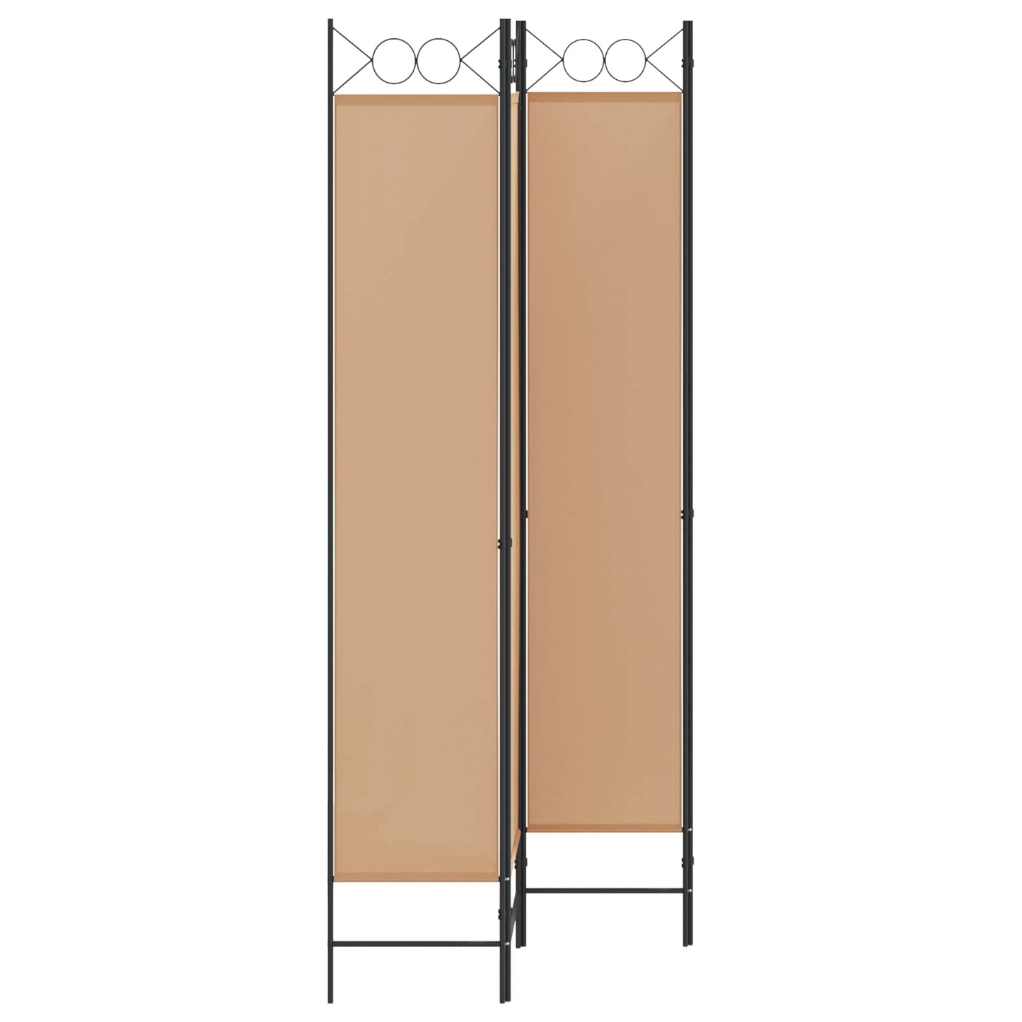 4-teiliger Raumteiler Beige 160 x 220 cm Stoff